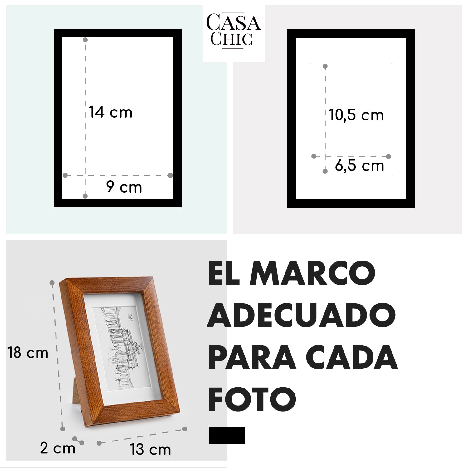 Kenton Marco de fotos 14 x 9 cm paspartú cristal 