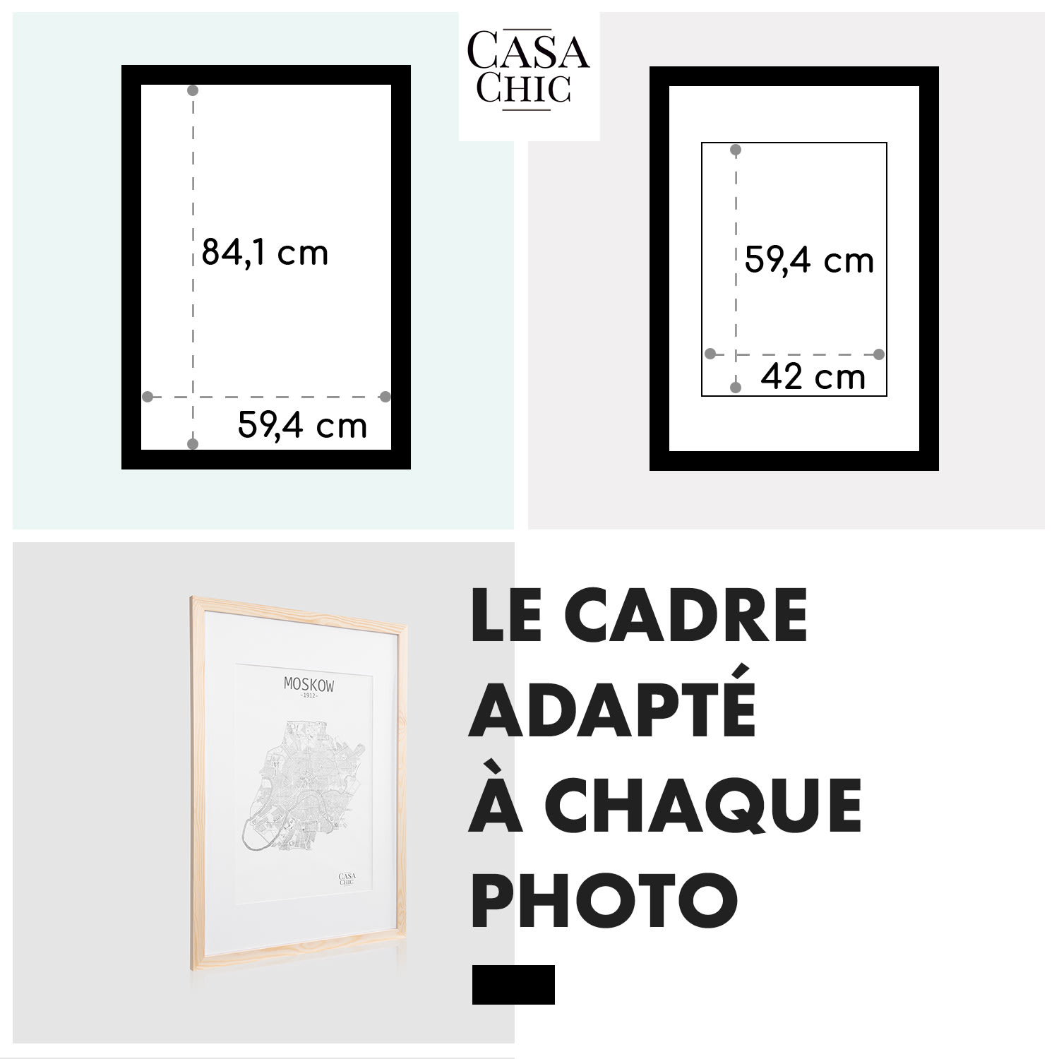 Kenton cadre photo rectangulaire A1 passe-partout plexiglas Pin