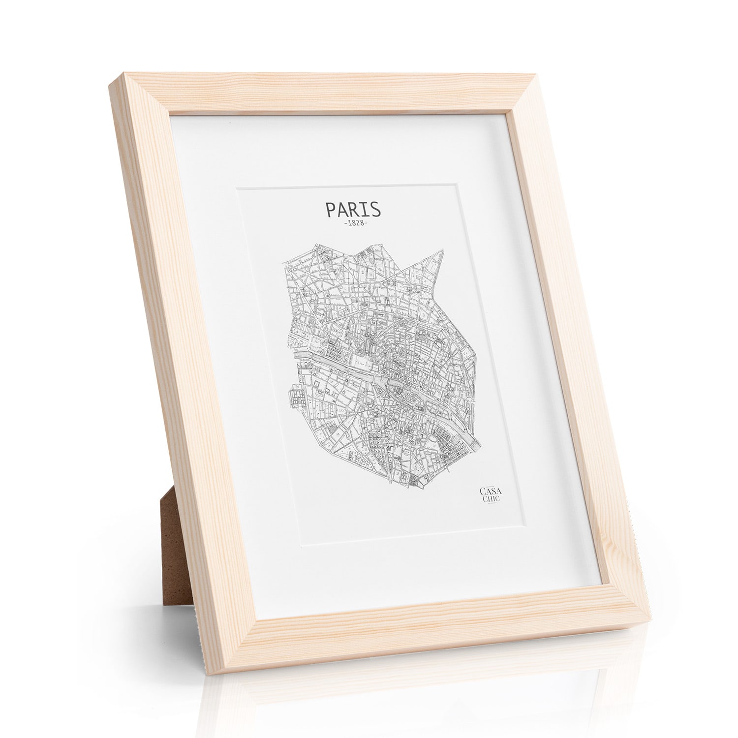 Edinburgh, okvir za slike, pravokutni, fotografije 20 x 25 cm, nosač, pravo drvo  Bor