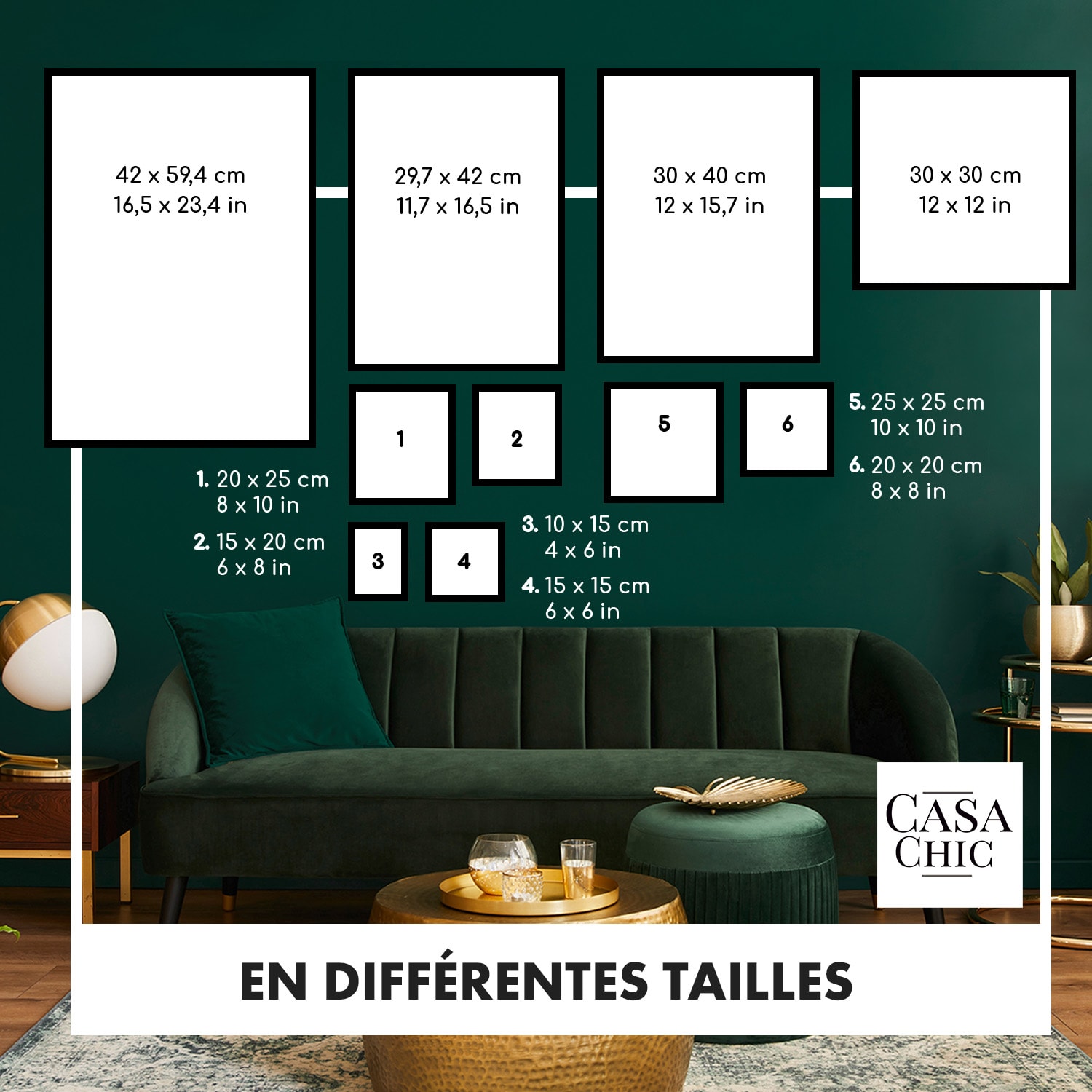 Everton cadre photo rectangulaire DIN A4 28,8 x 20 cm photos passe-partout verre Blanc