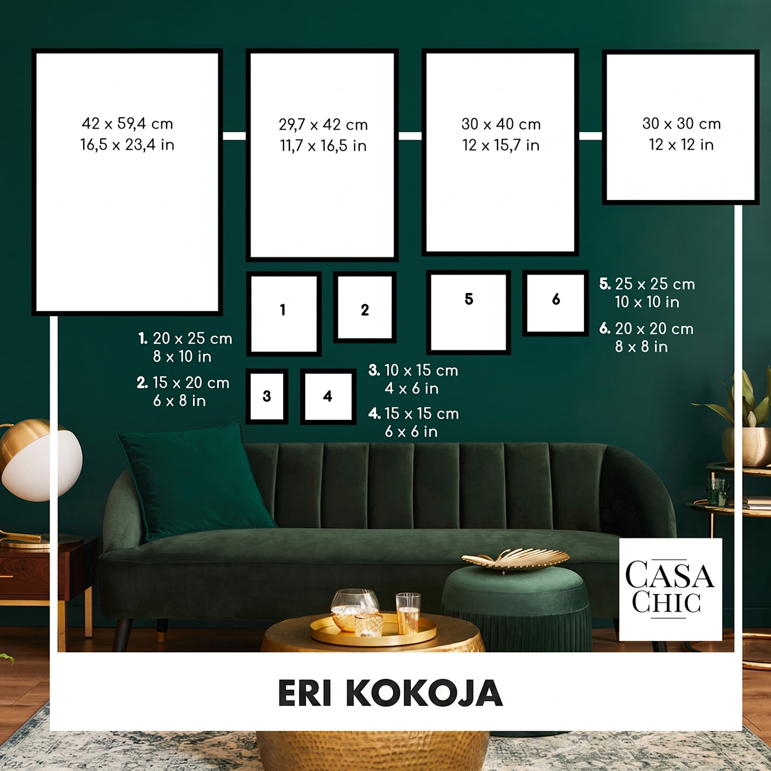 Everton valokuvakehys suorakulmainen A3 41 x 28,7 cm kuville paspartuuri akryylilasia Valkoinen