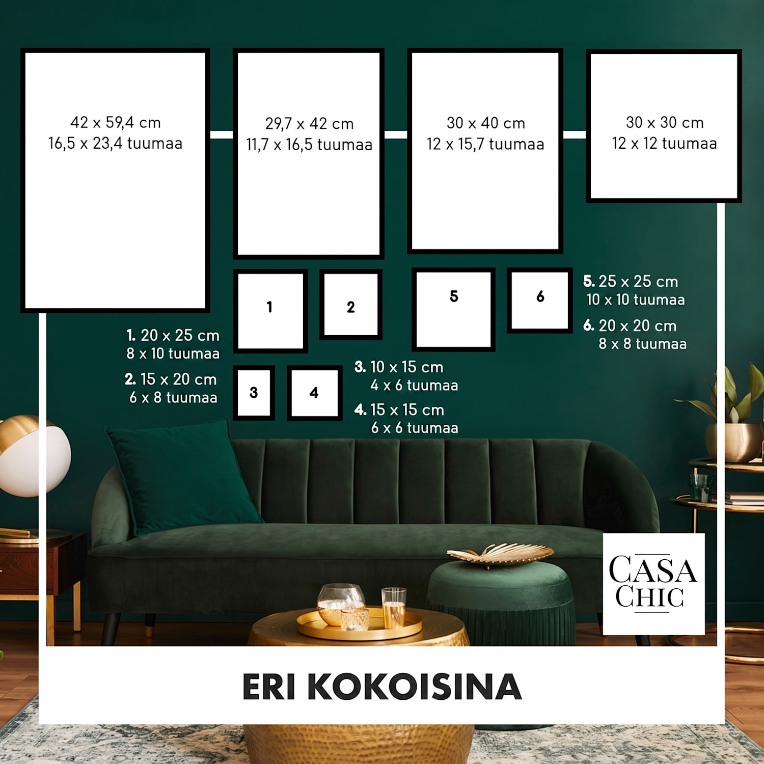 Everton valokuvakehys suorakulmainen 14 x 9 cm kuville paspartuuri lasia Valkoinen