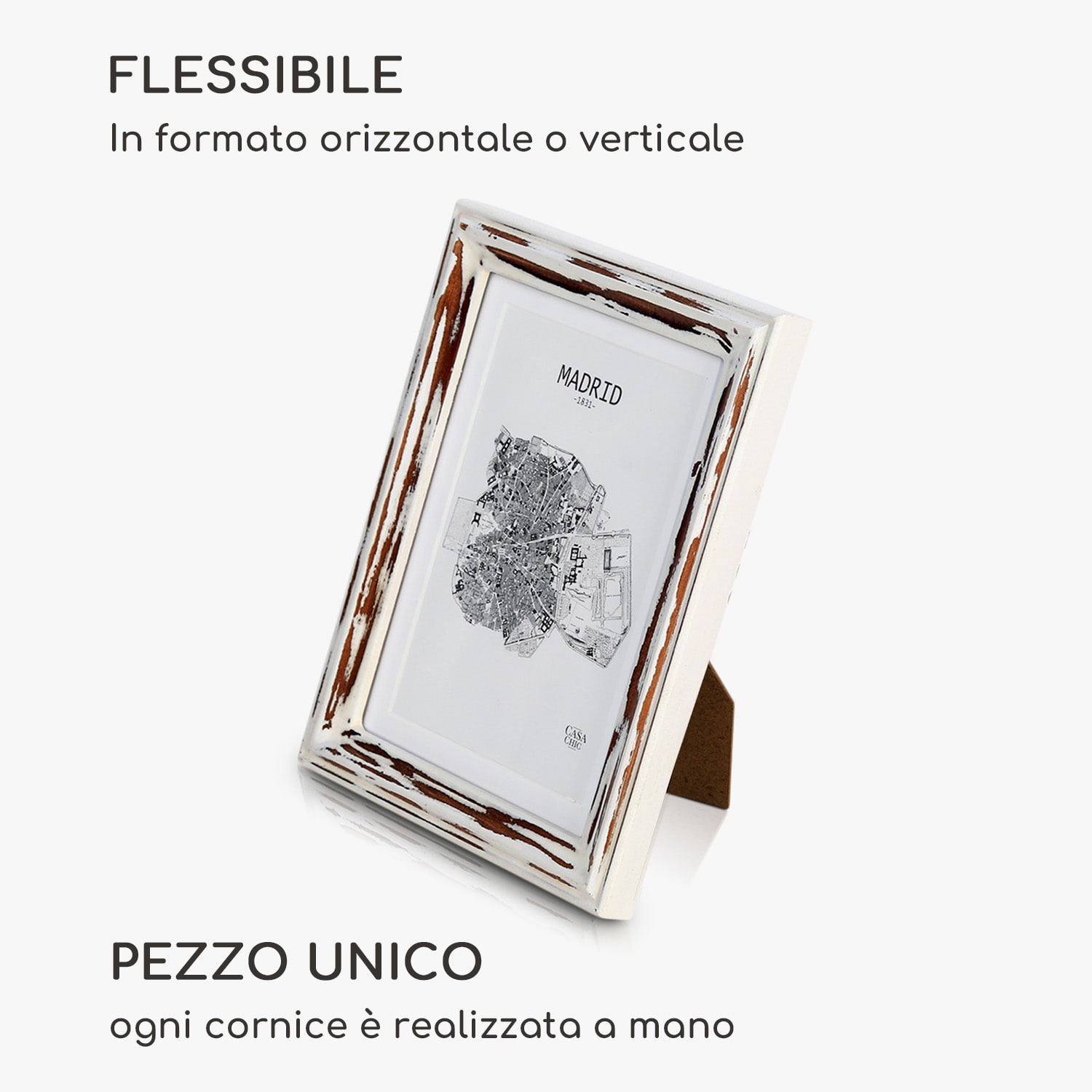 Lancaster cornice, rettangolare, foto 17 x 12 cm, passepartout, legno Marrone