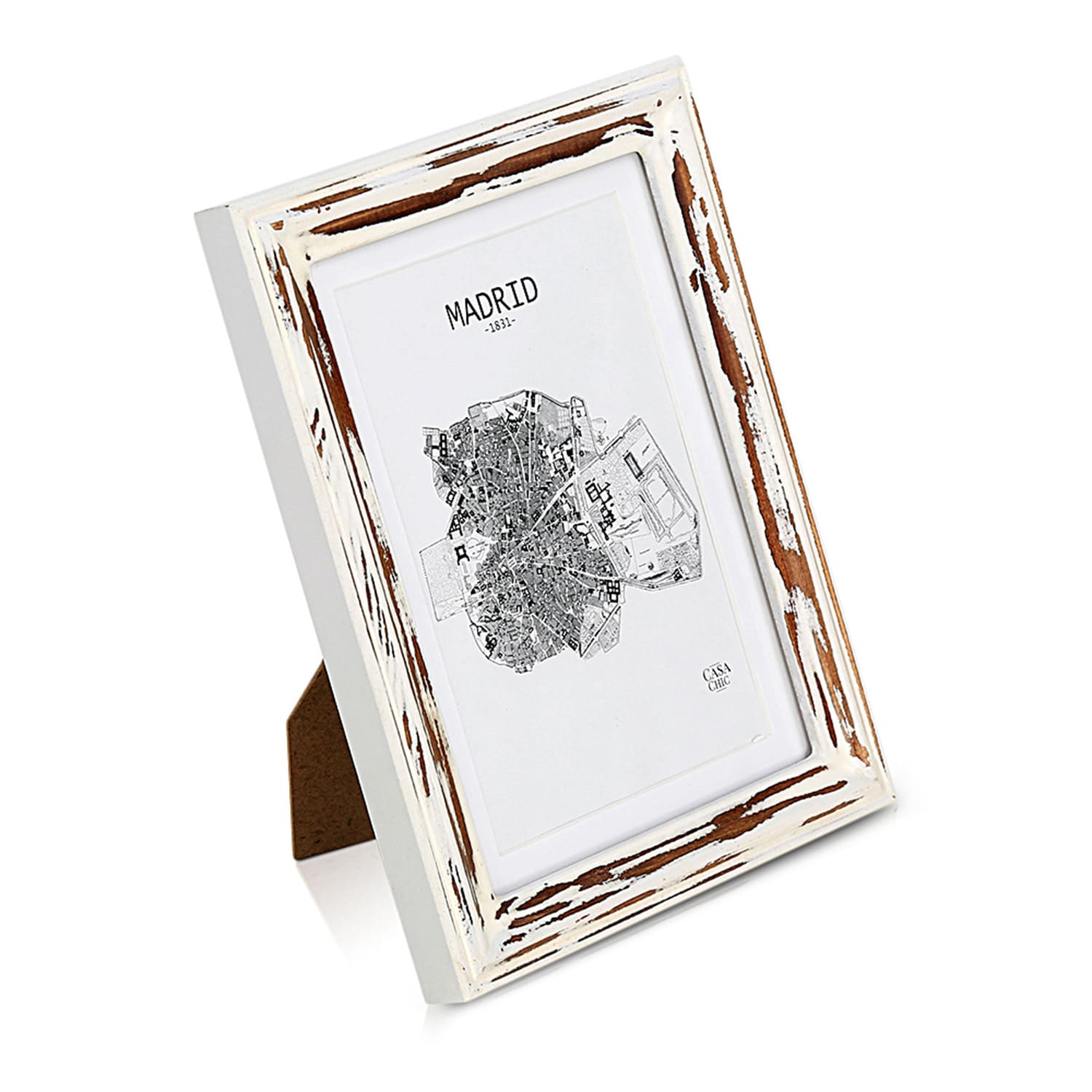 Lancaster, okvir za slike, pravokutni, fotografije 17 x 12 cm, nosač, drvo Smeđa