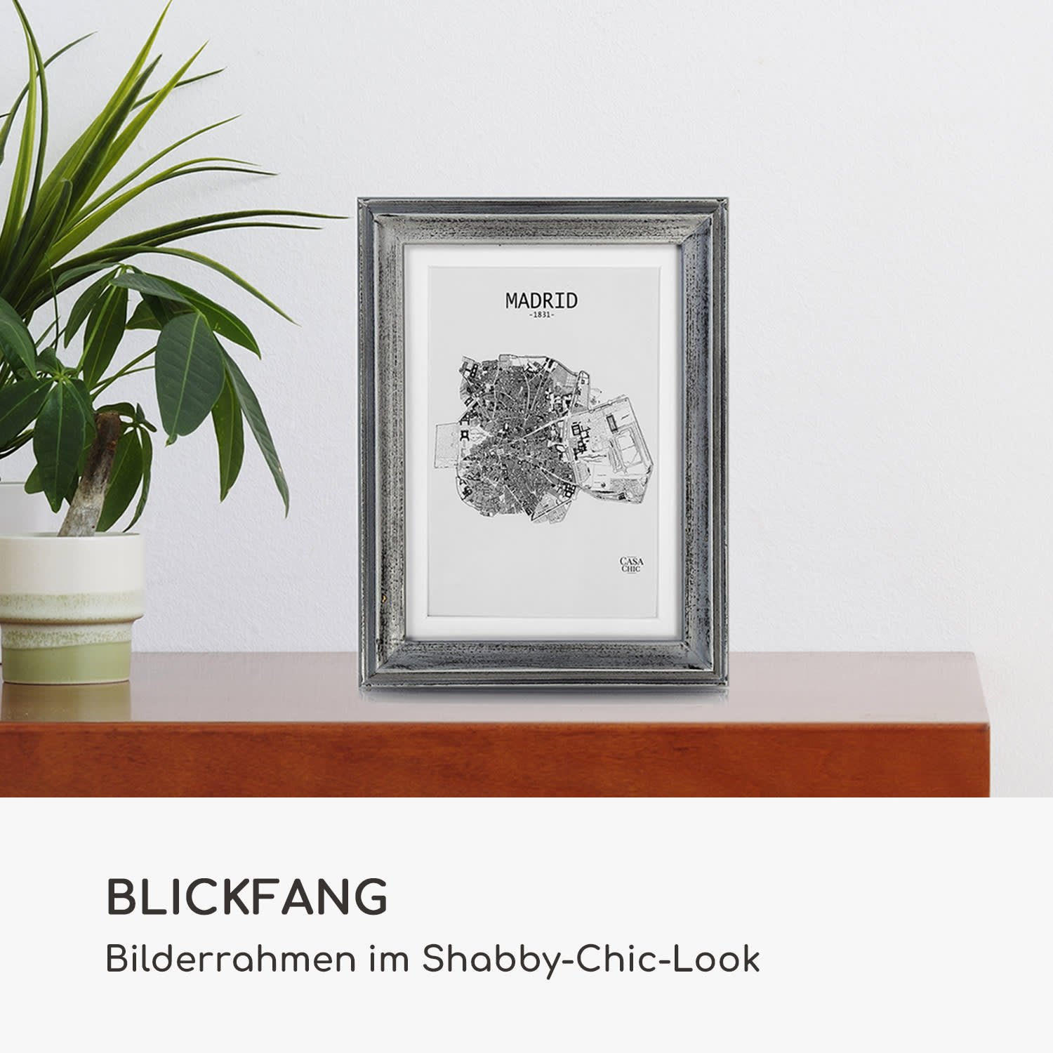 Lancaster Bilderrahmen rechteckig 17 x 12 cm Fotos   Passepartout Holz 