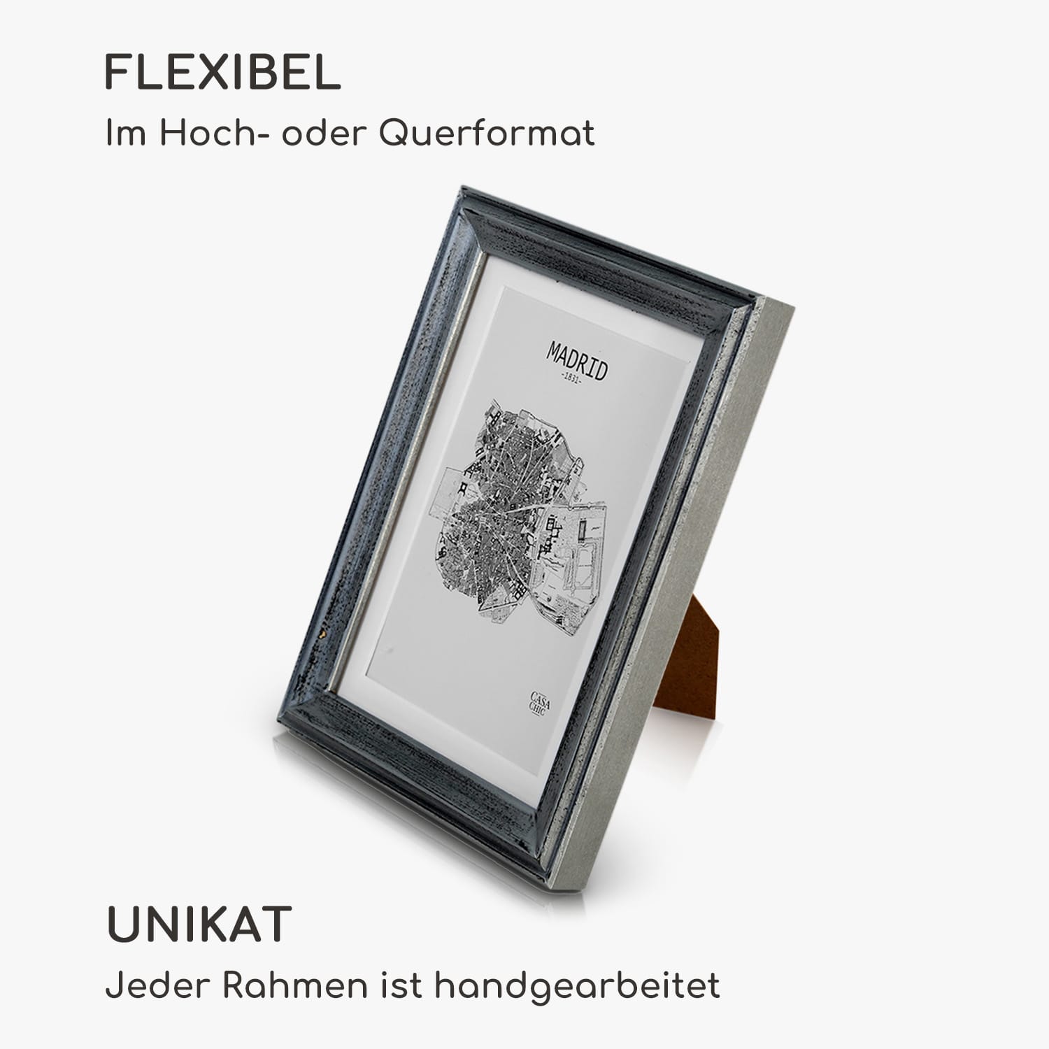 Lancaster Bilderrahmen rechteckig 17 x 12 cm Fotos   Passepartout Holz 