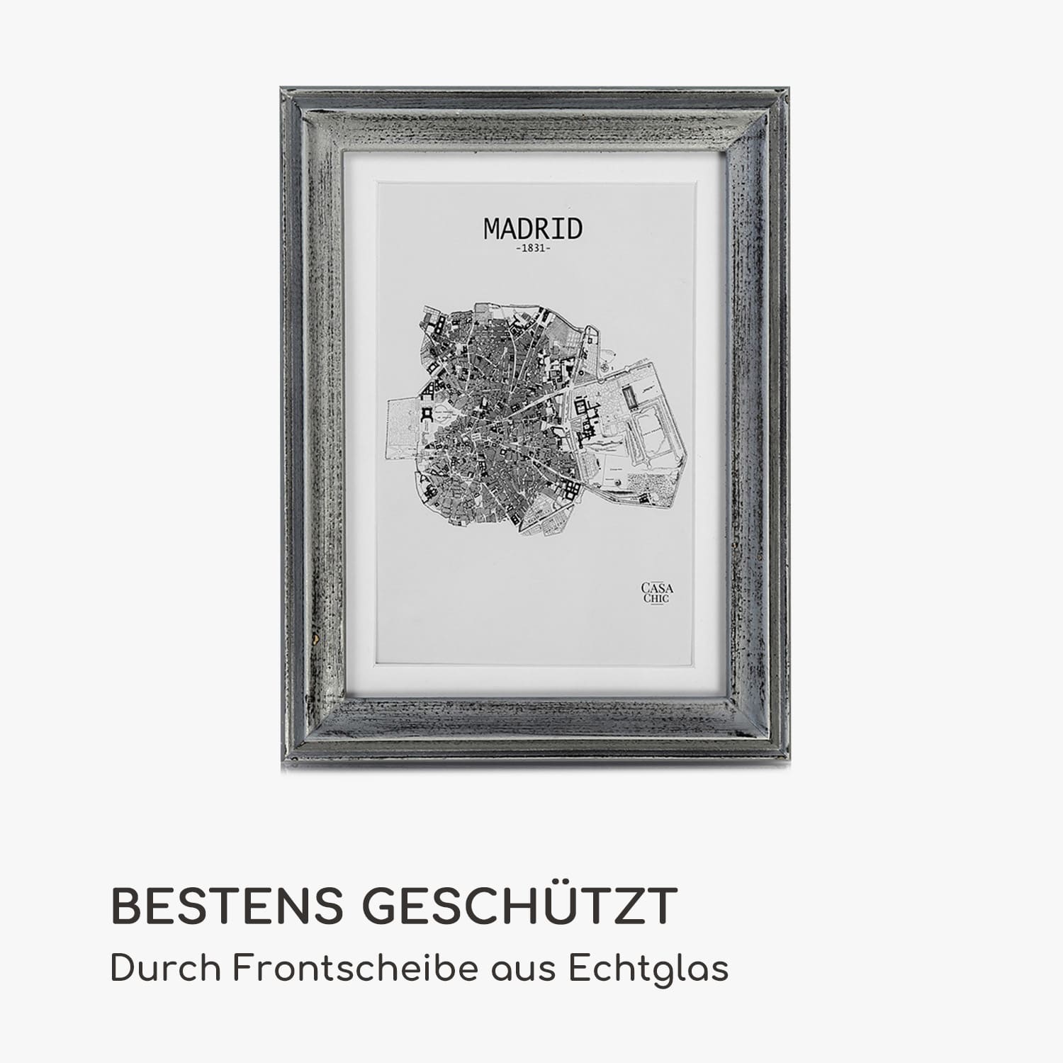 Lancaster Bilderrahmen rechteckig 17 x 12 cm Fotos   Passepartout Holz 