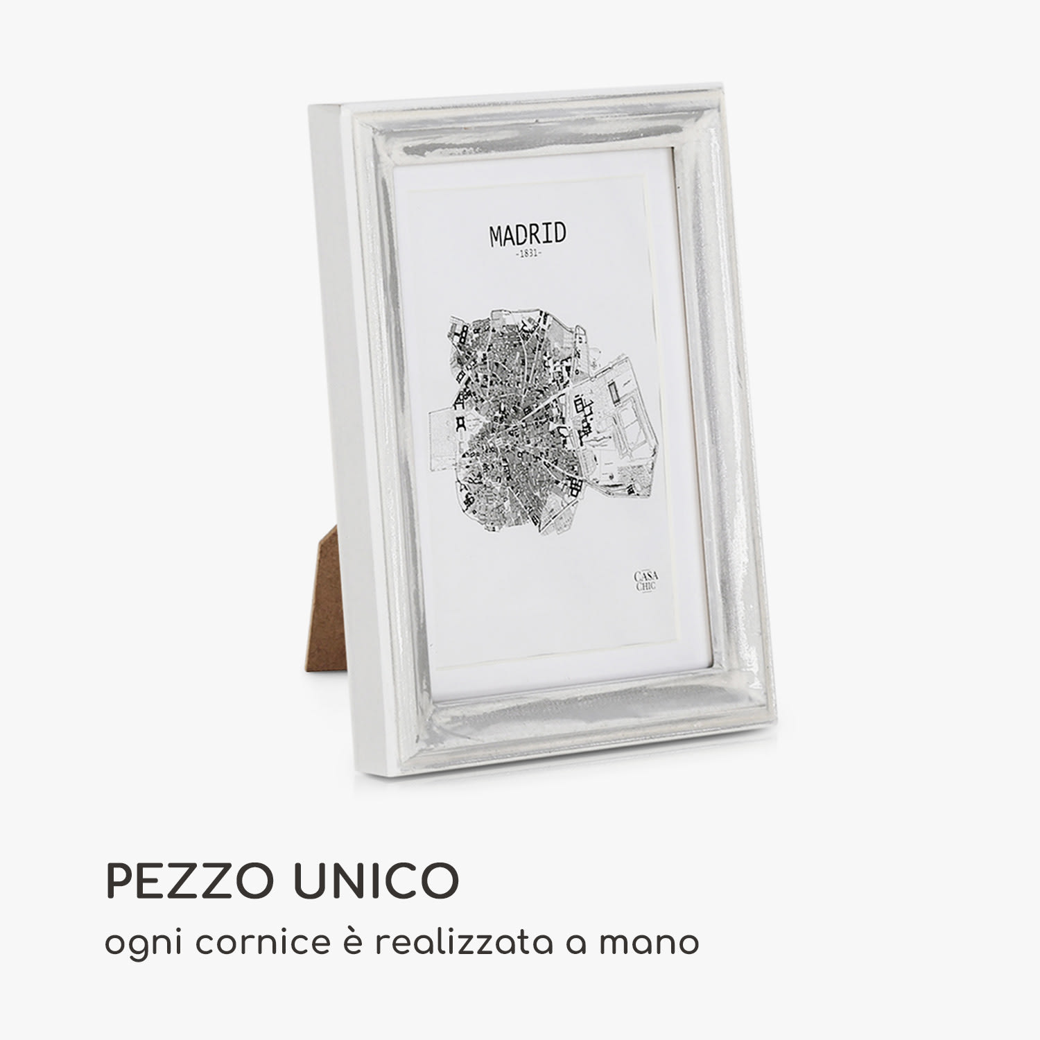 Lancaster cornice, rettangolare, set da 3, foto 17 x 12 cm, passepartout, legno Bianco