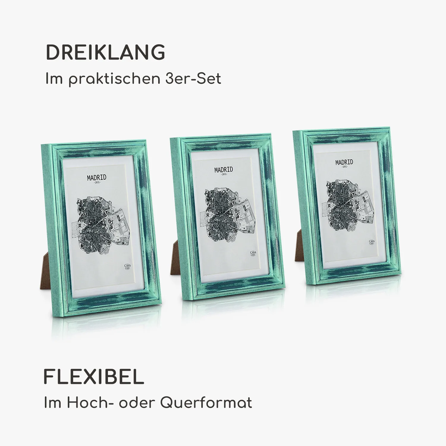 Rubal Casa Chic        Lancaster Bilderrahmen 3er-Set 17x12 cmQA 5555