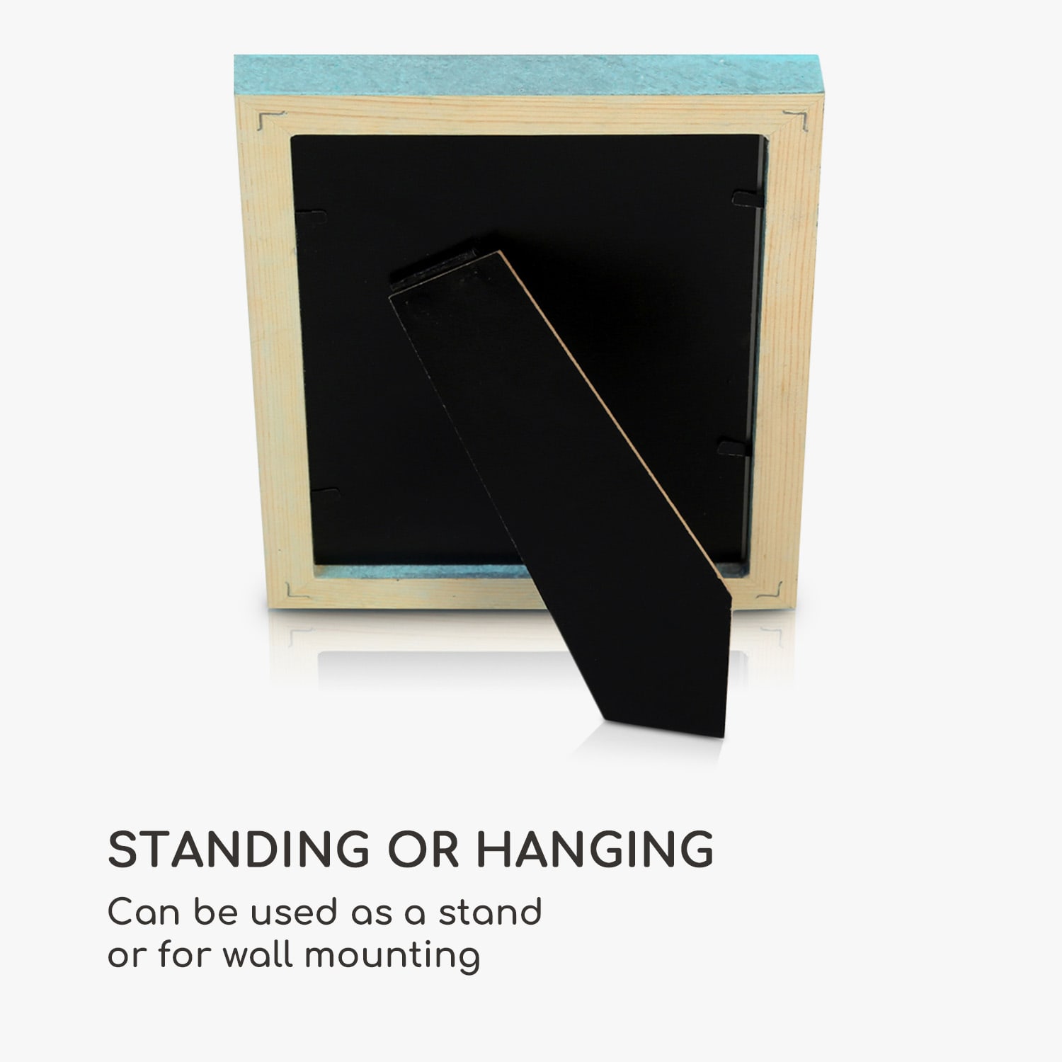 Lancaster fotolijst rechthoekig set van 3 17 x 12 cm foto's passe-partout hout Turquoise