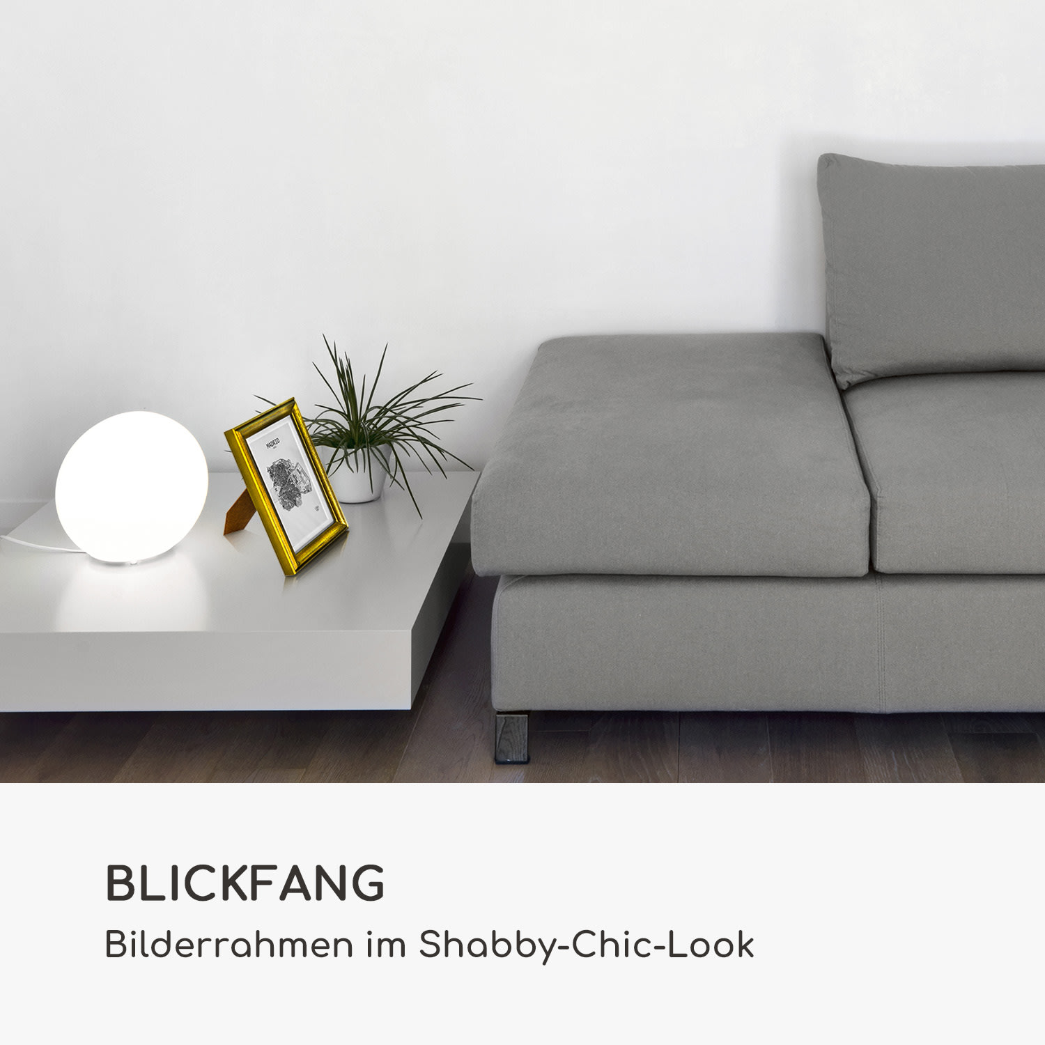 Lancaster Bilderrahmen rechteckig 3er-Set 17x12 cm Fotos Passepartout Holz 