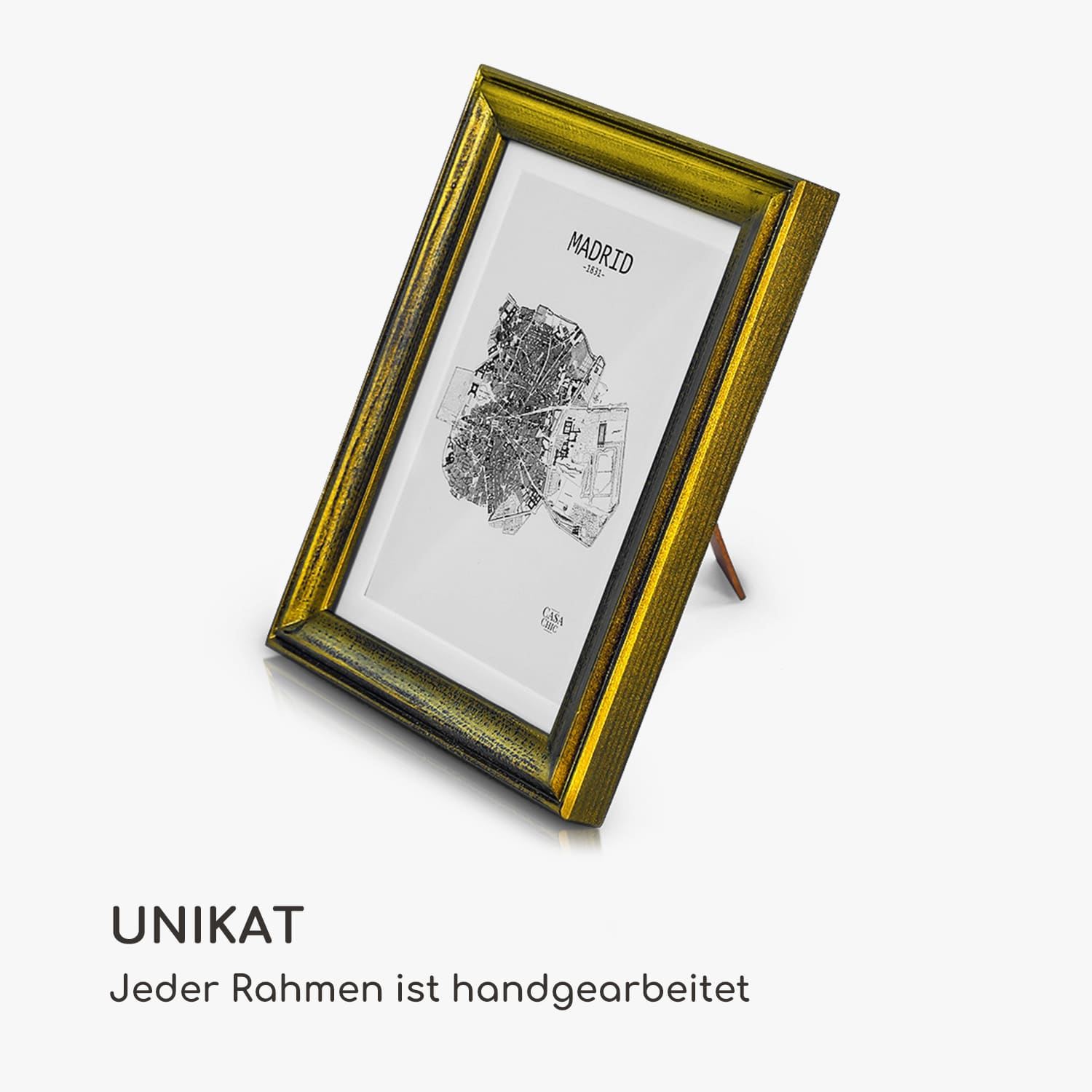 Lancaster Bilderrahmen rechteckig 3er-Set 17x12 cm Fotos Passepartout Holz 