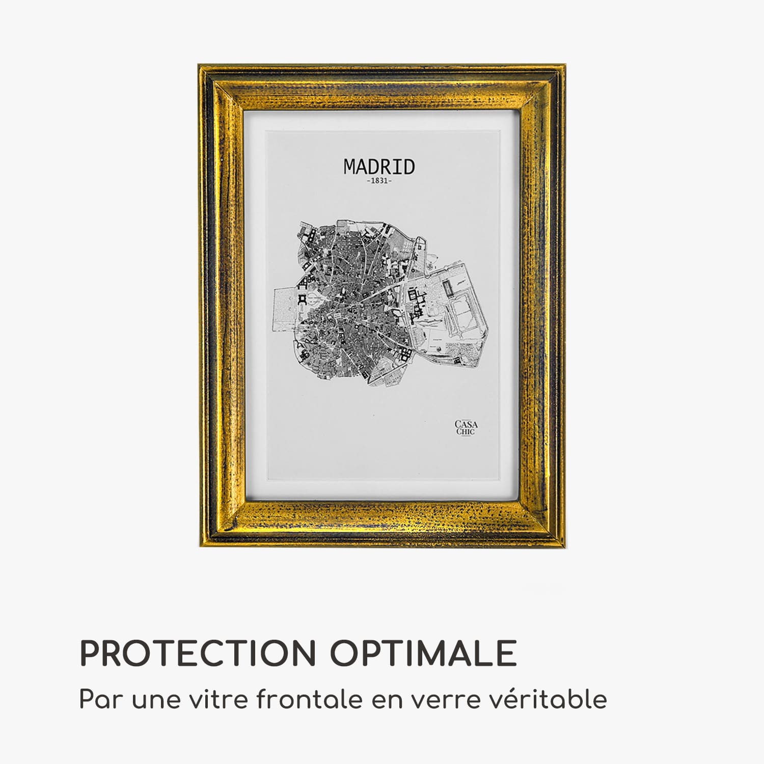 Lancaster fotolijst rechthoekig set van 3 17 x 12 cm foto's passe-partout hout 