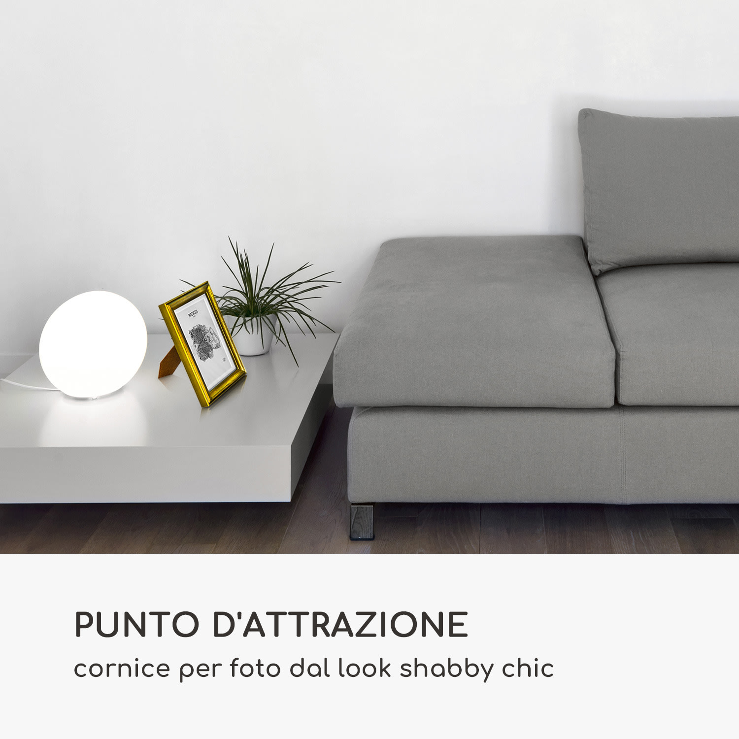 Lancaster cornice, rettangolare, set da 3, foto 17 x 12 cm, passepartout, legno 