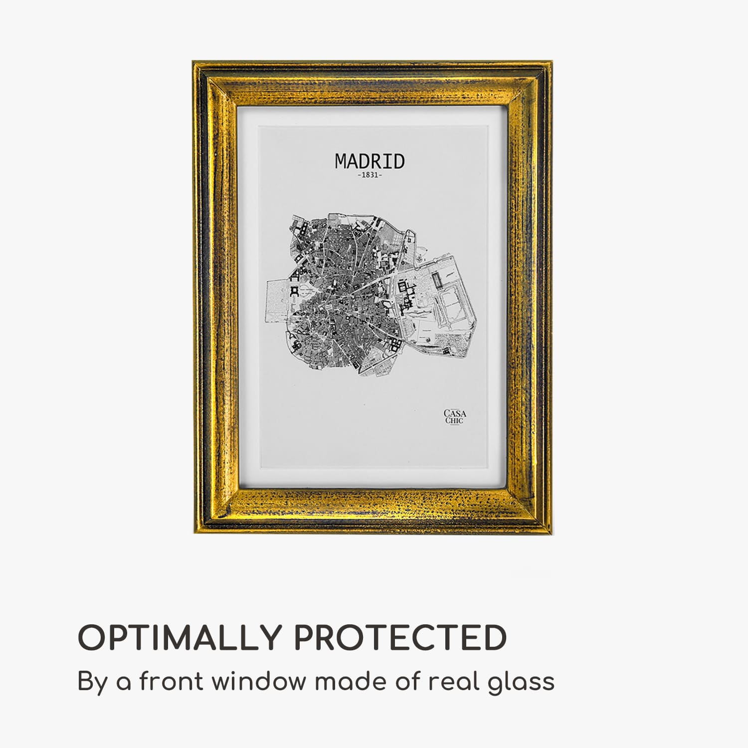 Lancaster, ramki na zdjęcia, prostokątne, zestaw 3 ramek, zdjęcia 17 x 12 cm, pasparta, drewno 