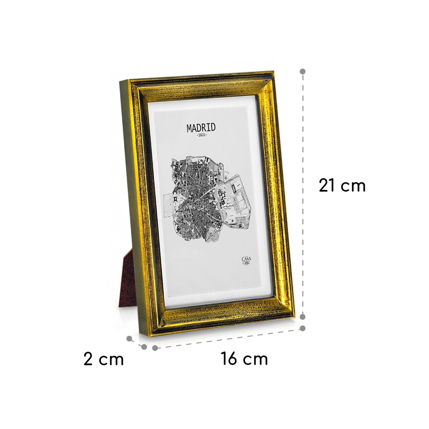 Lancaster Bilderrahmen rechteckig 3er-Set 17x12 cm Fotos Passepartout Holz 