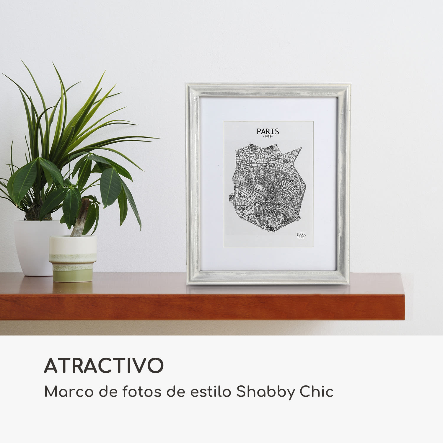 Marco de fotos Lancaster Rectangular 24,8 x 19,3 cm Fotos Paspartú Madera 