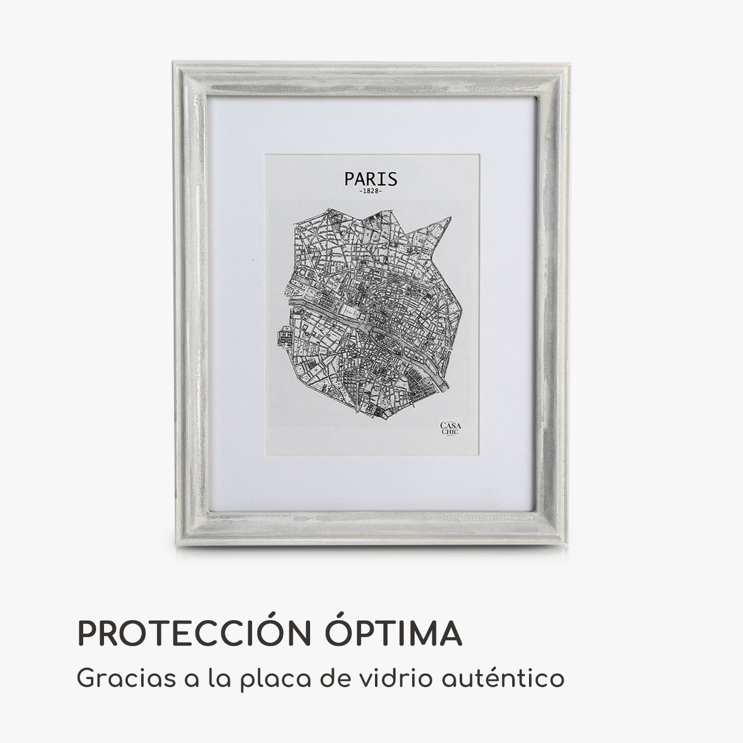 Marco de fotos Lancaster Rectangular 24,8 x 19,3 cm Fotos Paspartú Madera 