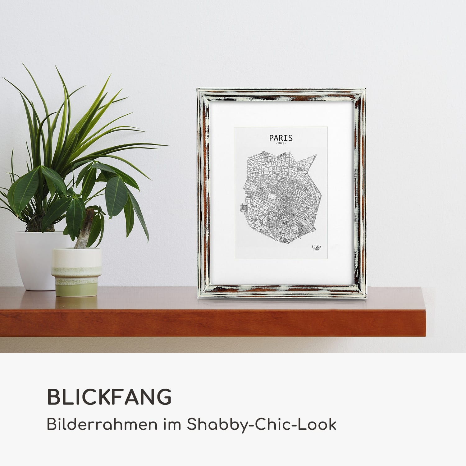 Lancaster Bilderrahmen rechteckig 24,8 x 19,3 cm Fotos   Passepartout Holz Braun