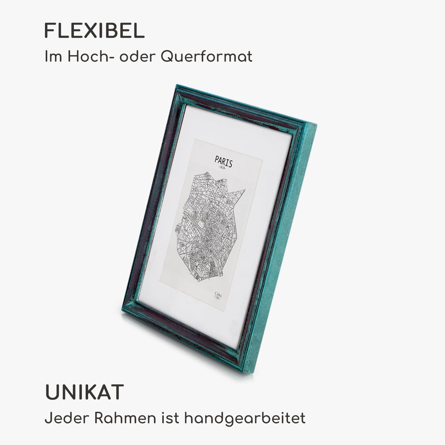 Lancaster Bilderrahmen rechteckig 24,8 x 19,3 cm Fotos   Passepartout Holz 