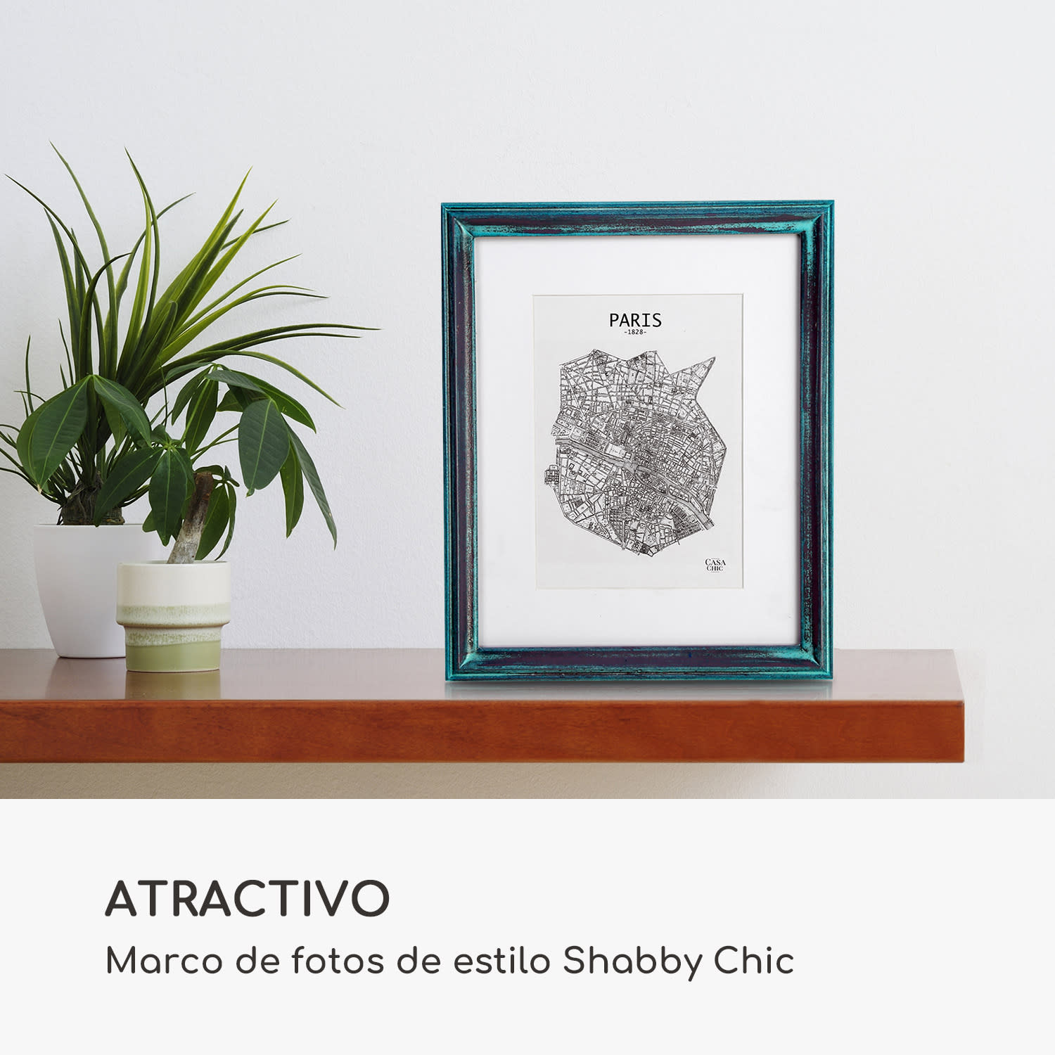 Marco de fotos Lancaster Rectangular 24,8 x 19,3 cm Fotos Paspartú Madera 