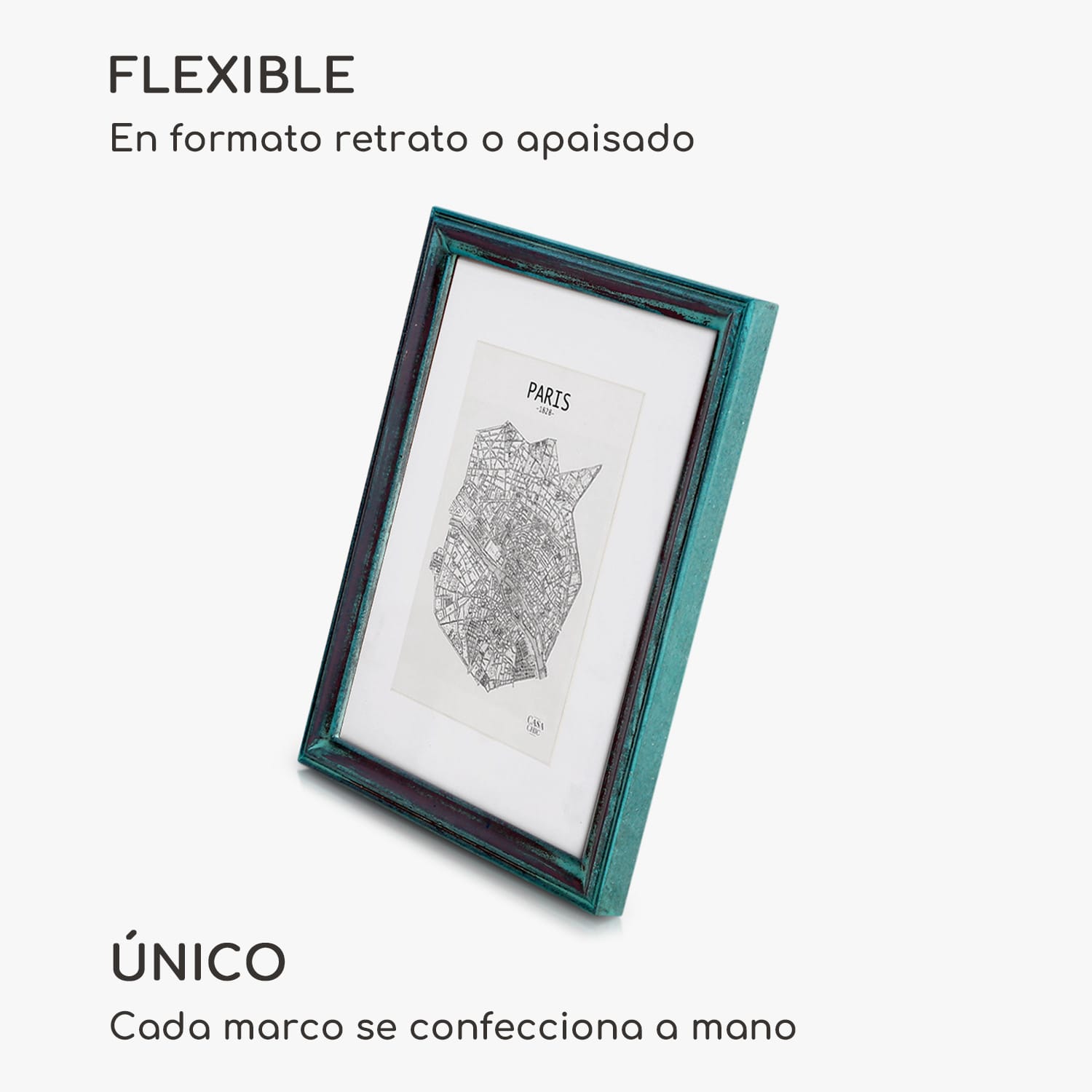 Marco de fotos Lancaster Rectangular 24,8 x 19,3 cm Fotos Paspartú Madera 