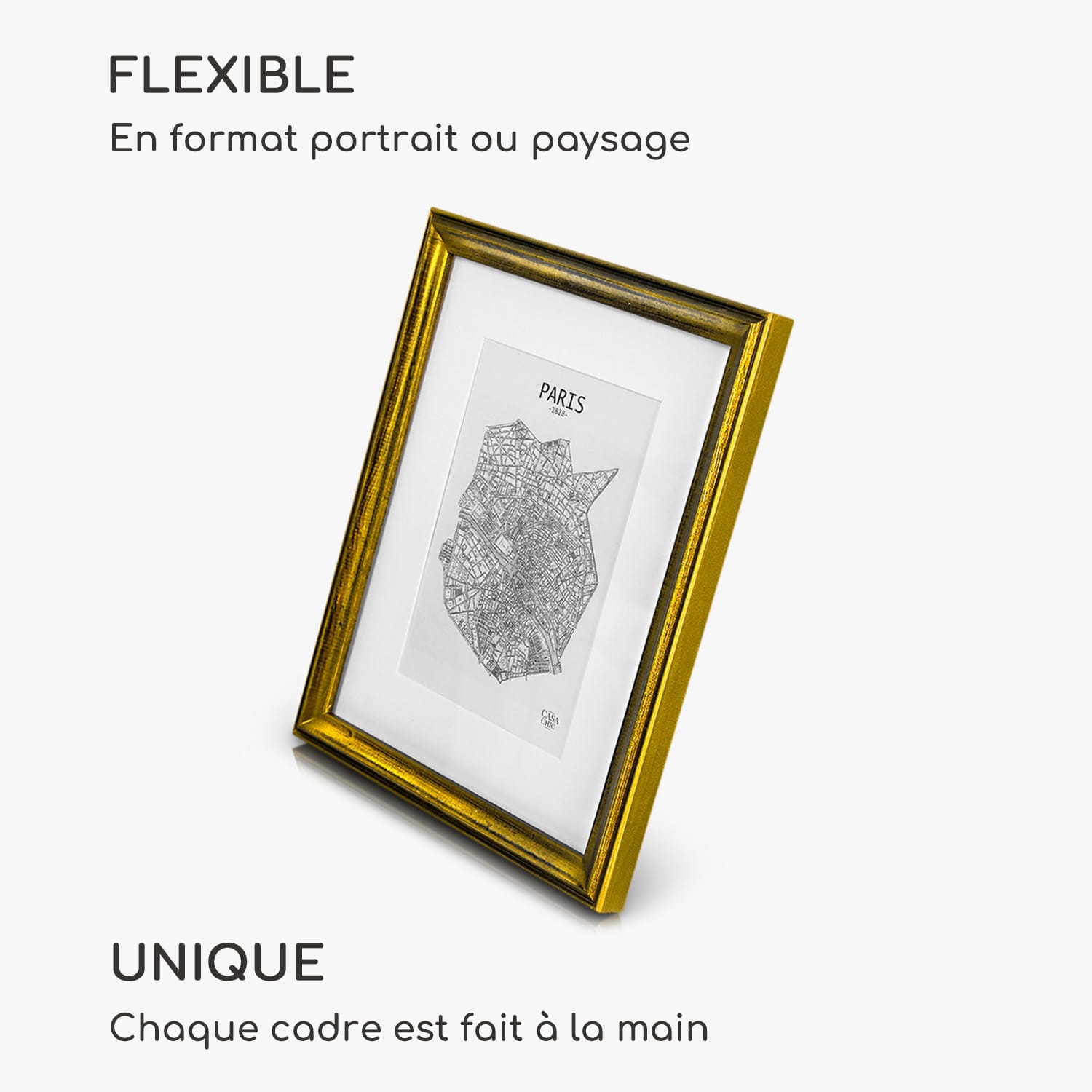 Lancaster fotolijst rechthoekig 24,8 x 19,3 cm foto's passe-partout hout Goud