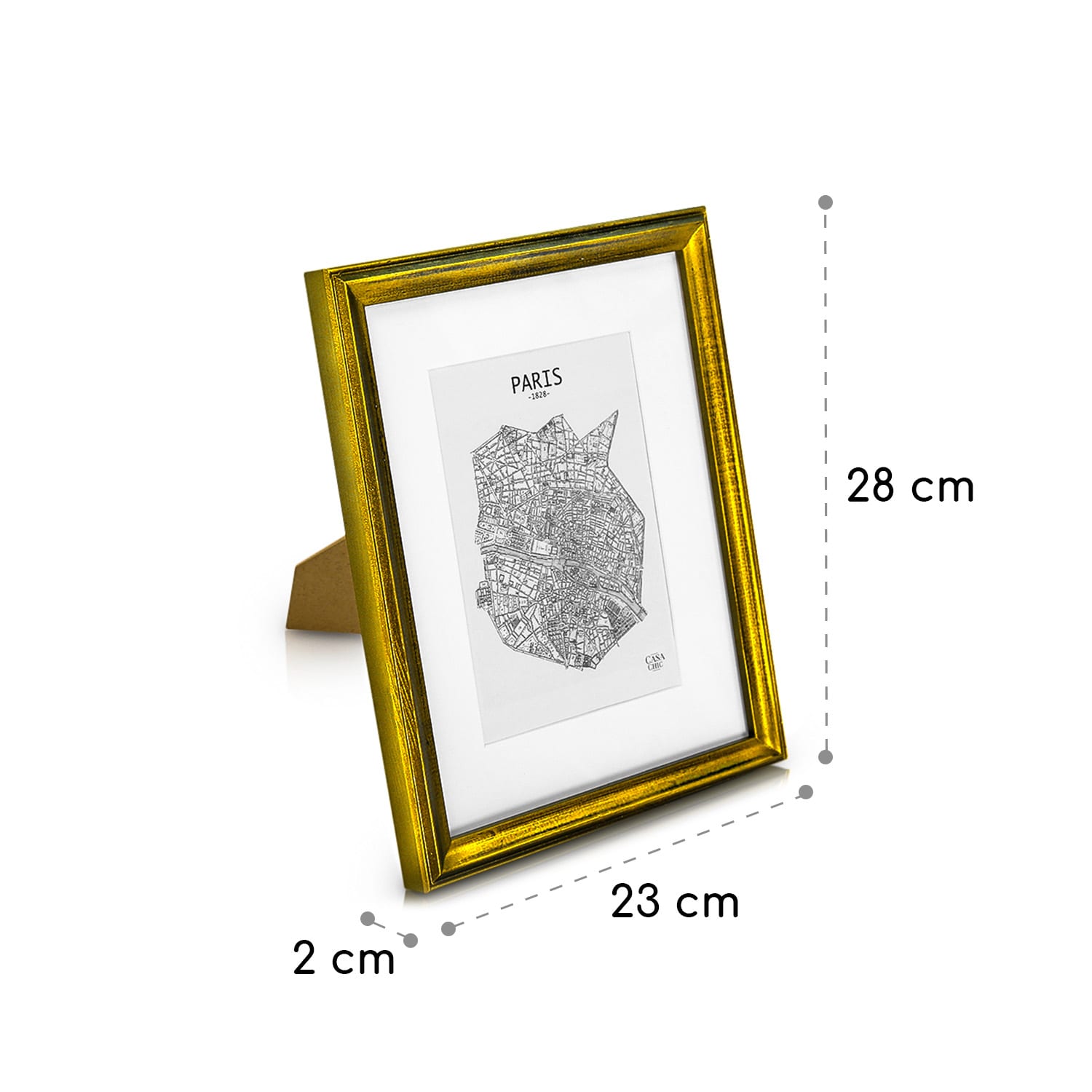 Lancaster fotolijst rechthoekig 24,8 x 19,3 cm foto's passe-partout hout Goud