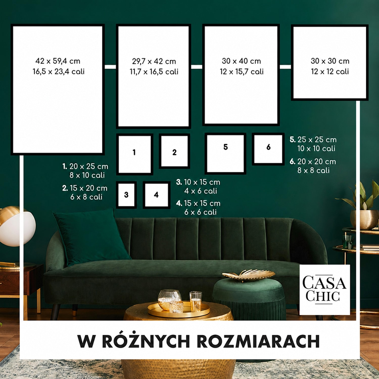 Berwick, ramka na zdjęcia, prostokątna, zdjęcia A4, passe-partout, szkło Srebrny Chrom