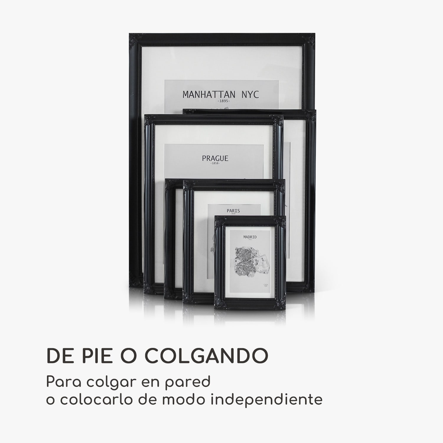 Marco de fotos Regent Rectangular 17 x 12 cm Fotos Paspartú Cristal Rococó 