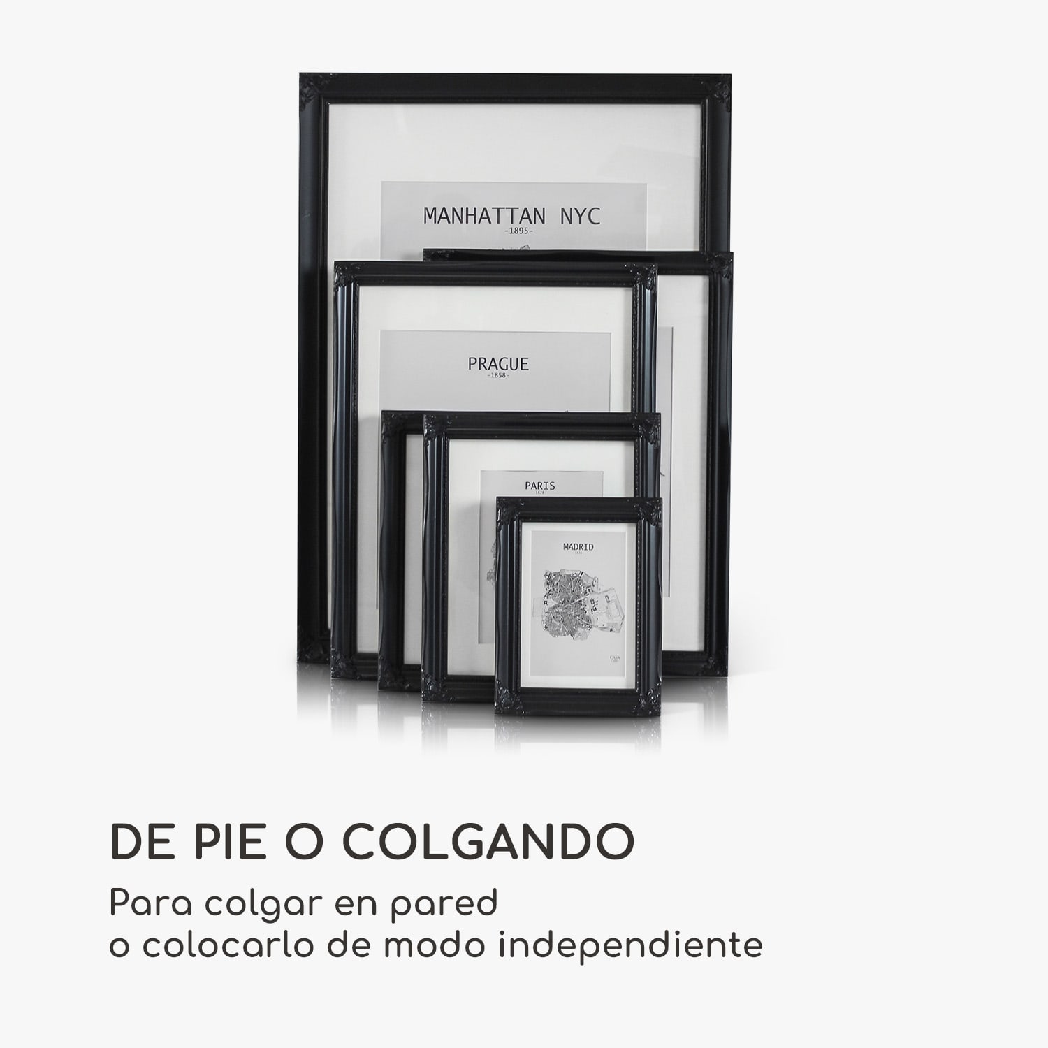 Marco de fotos Regent Rectangular 25 x 20 cm Fotos Paspartú Cristal Rococó 