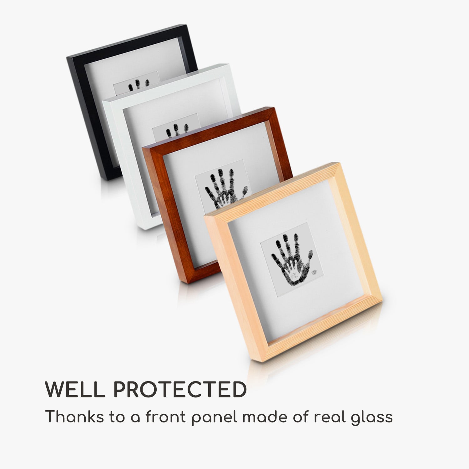 Camden, képkeret, 23 x 23 cm és 10 x 10 cm, paszpartu, valódi fa  