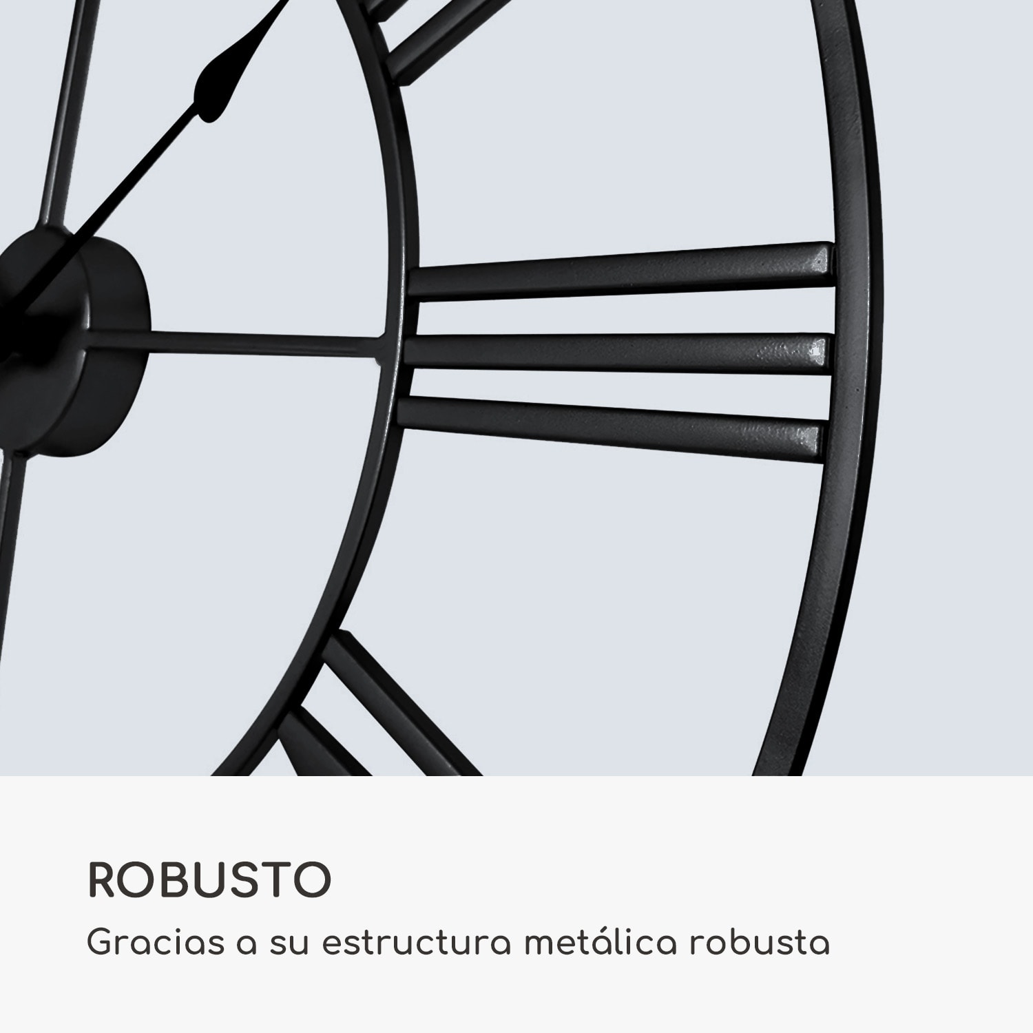 Queensway 80 Reloj de pared marco metálico silencioso 76 cm de diámetro 