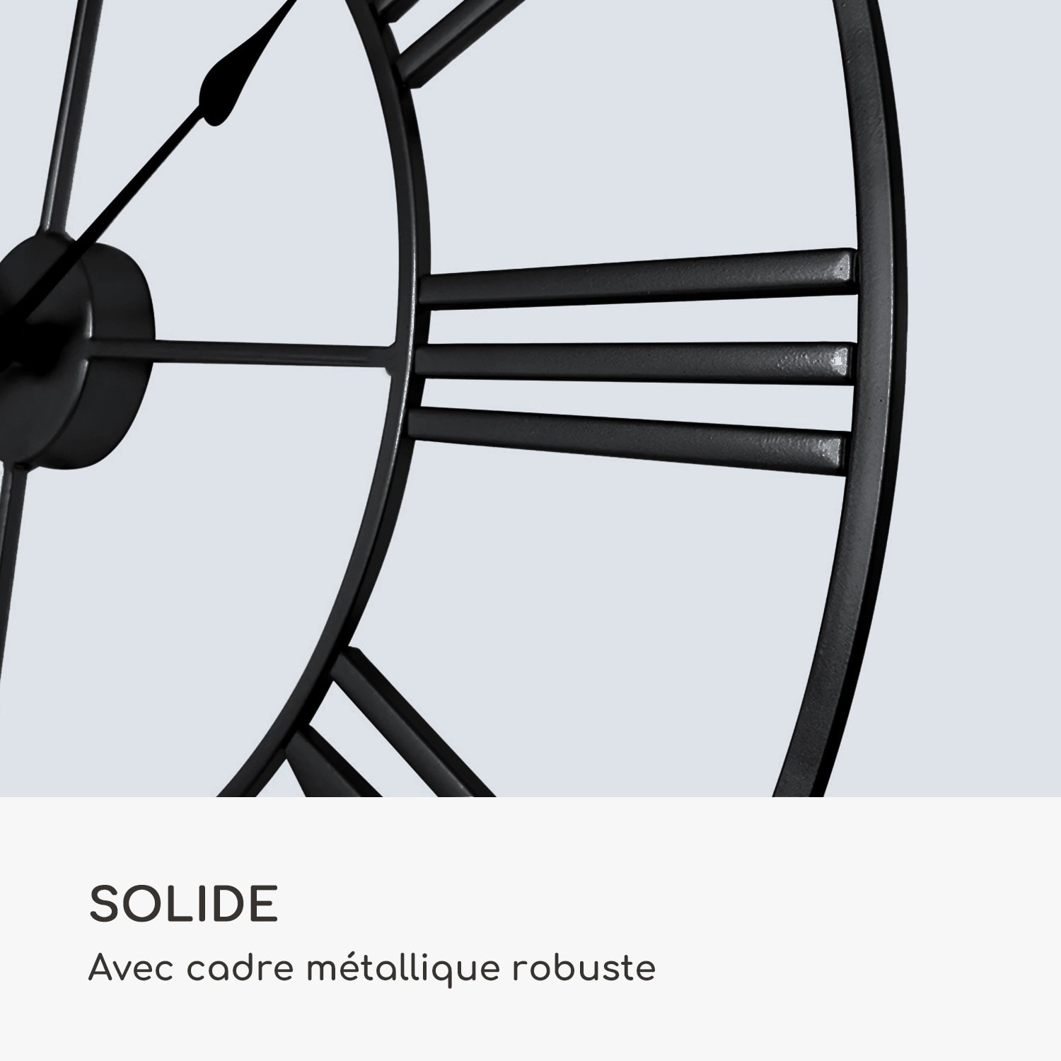 Queensway 80 wandklok metalen frame geruisloos Ø 76 cm 