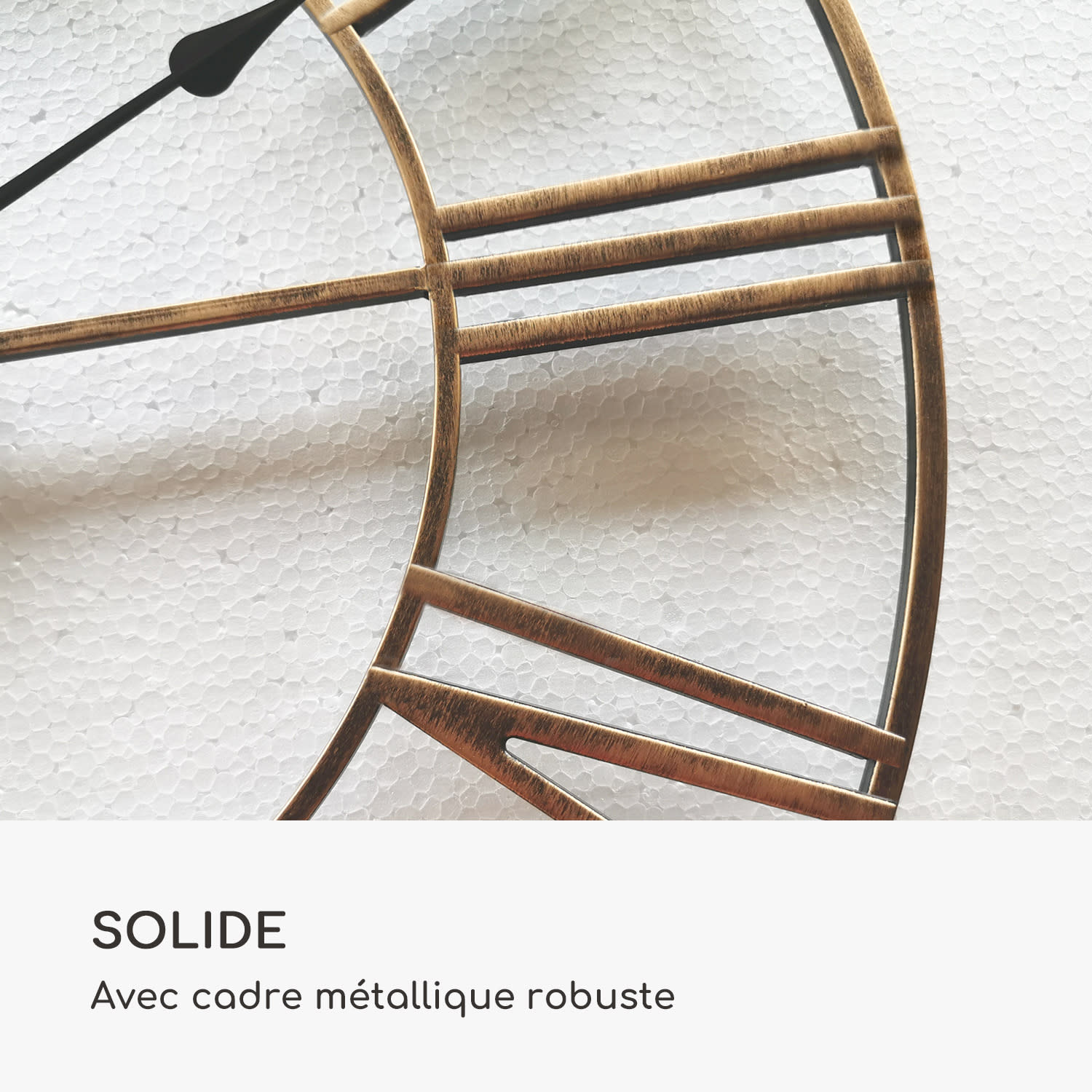 Queensway Horloge murale cadre métallique silencieuse Ø 76 cm 