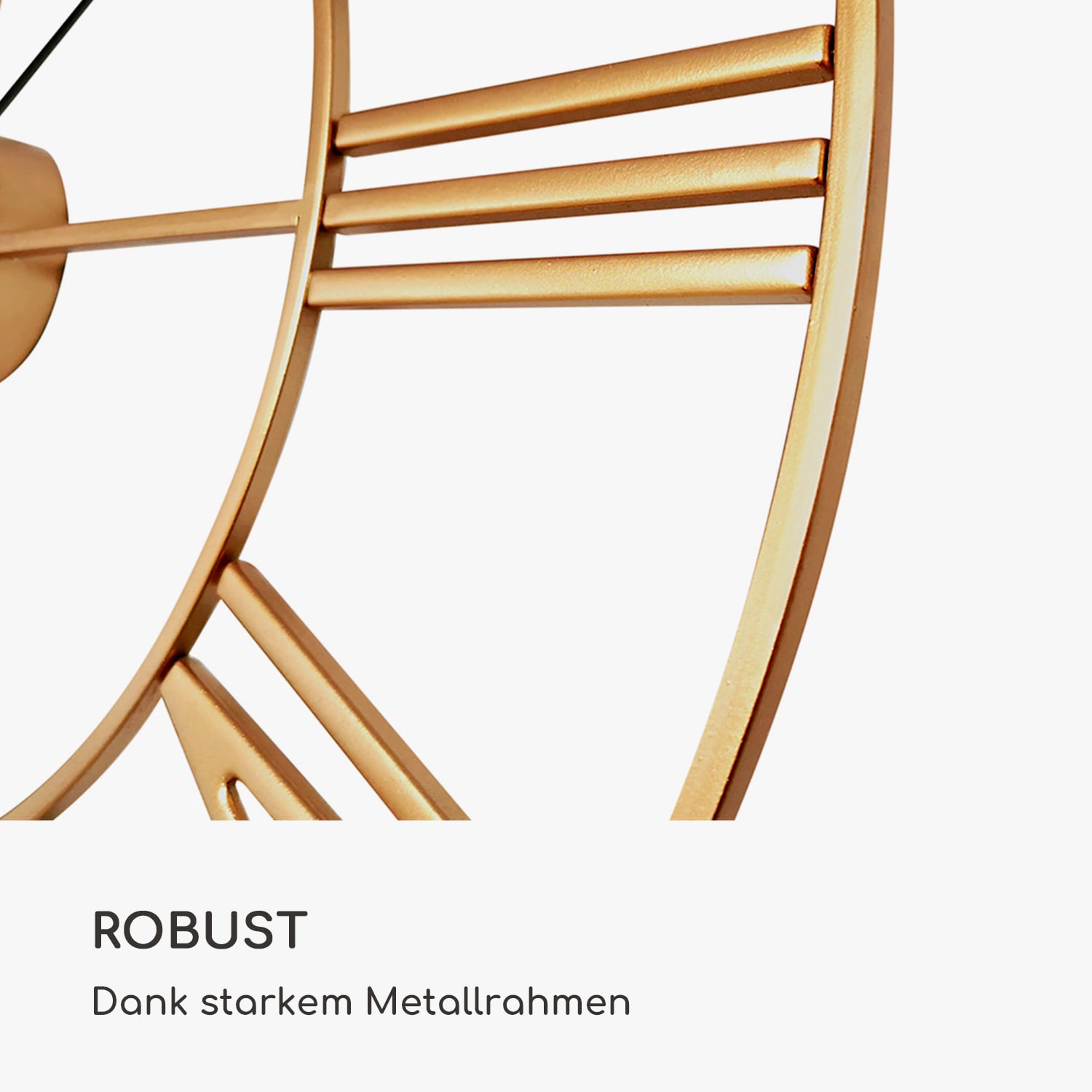 Queensway 60 Wanduhr Metallrahmen geräuschlos Ø 60 cm