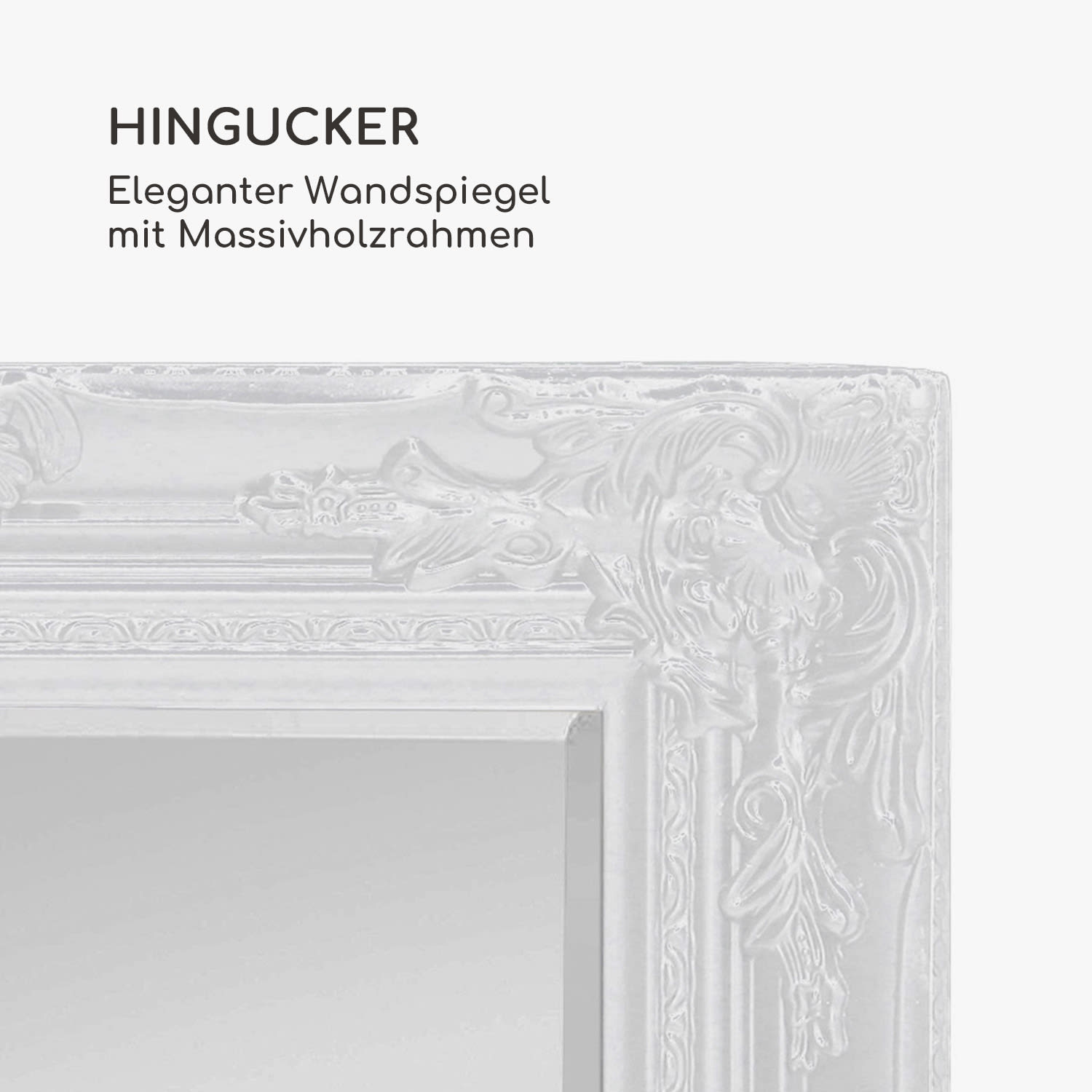 Ipswich Wandspiegel Massivholzrahmen rechteckig 53 x 42 cm 