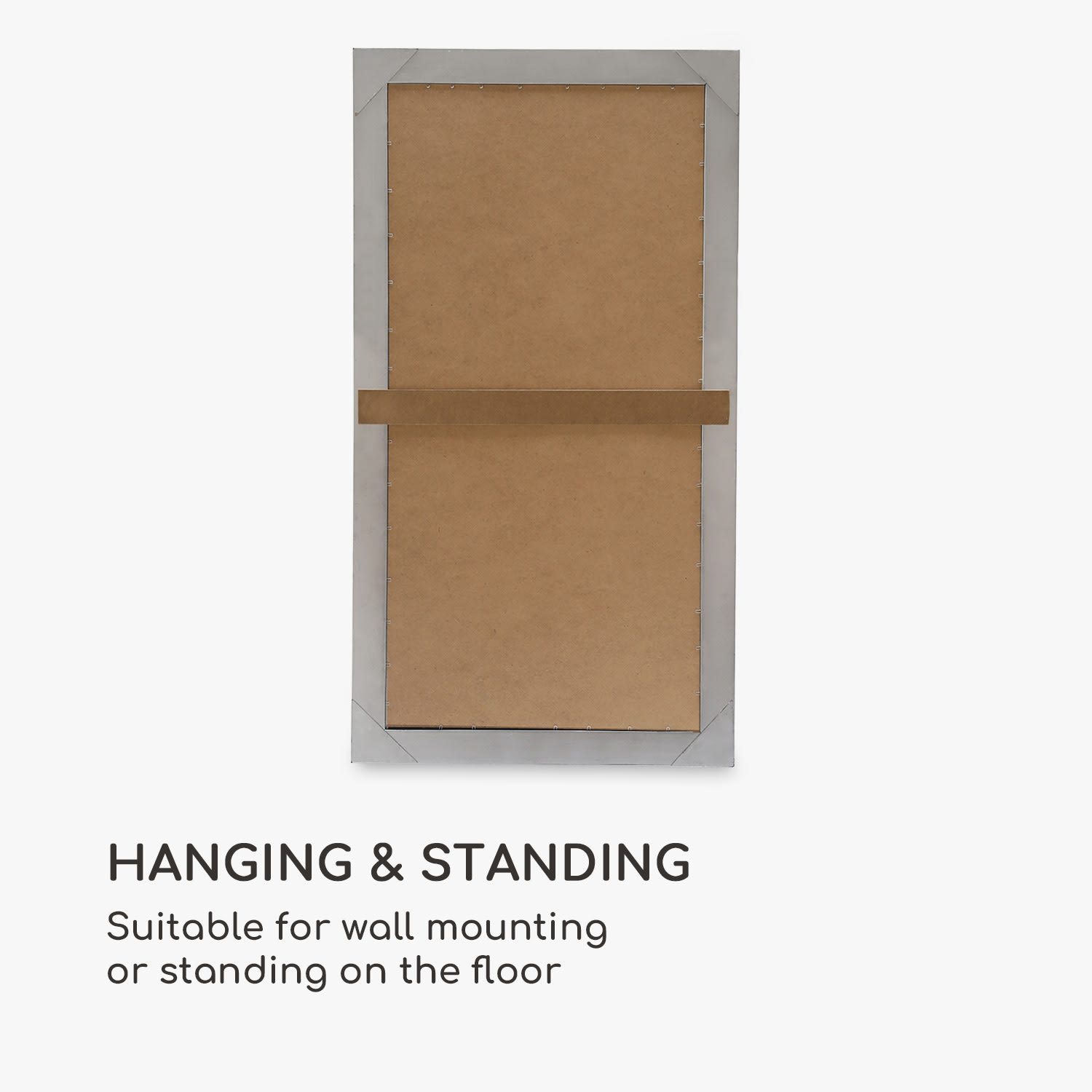 Wembley Stensko ogledalo iz pravega lesa pravokotne oblike 140 x 75 cm  