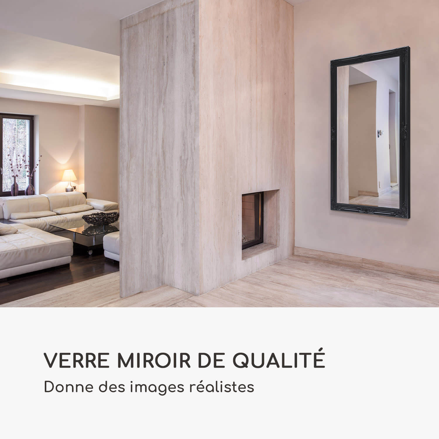 Wembley wandspiegel echt hout rechthoekig 140 x 75 cm  