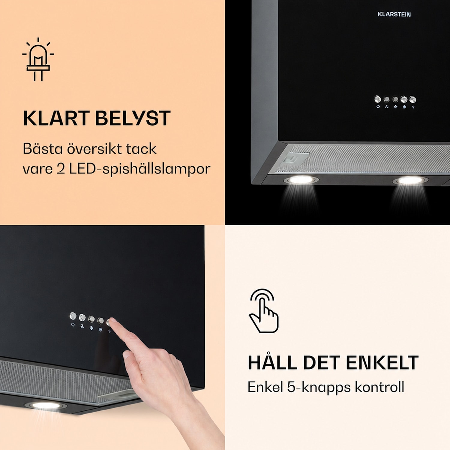 Monumenta fläkt med vägghuv aluminium 559m³/h LED EEK B  