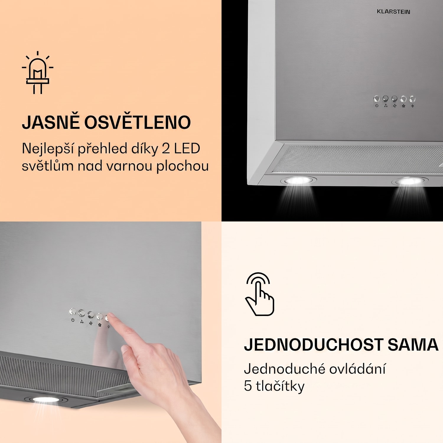 Monumenta, digestoř, 40 cm, nástěnná, 559m³/h, LED, B, bílá Stříbrná