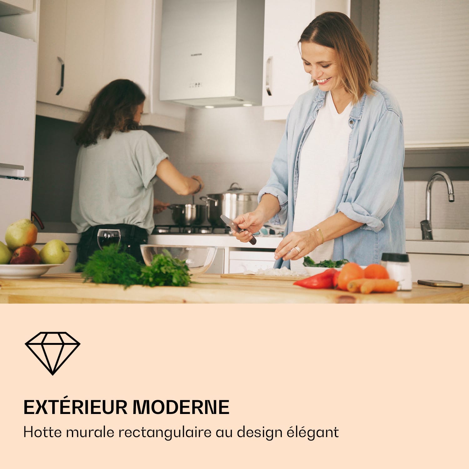 Monumenta wandafzuigkap aluminium 559 m³/h LED EEK B  40 cm | Zilver