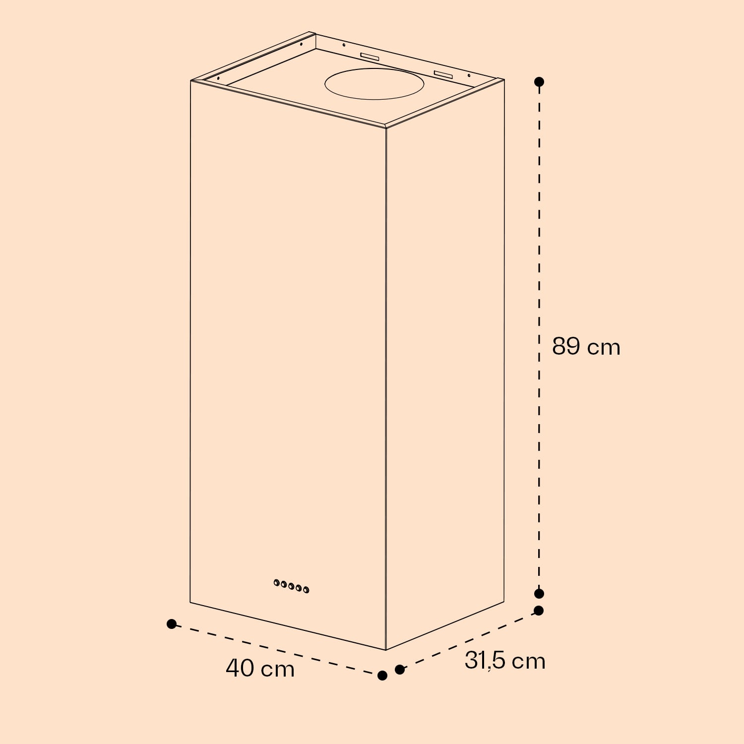 Monumenta wandafzuigkap aluminium 559 m³/h LED EEK B  40 cm | Zilver