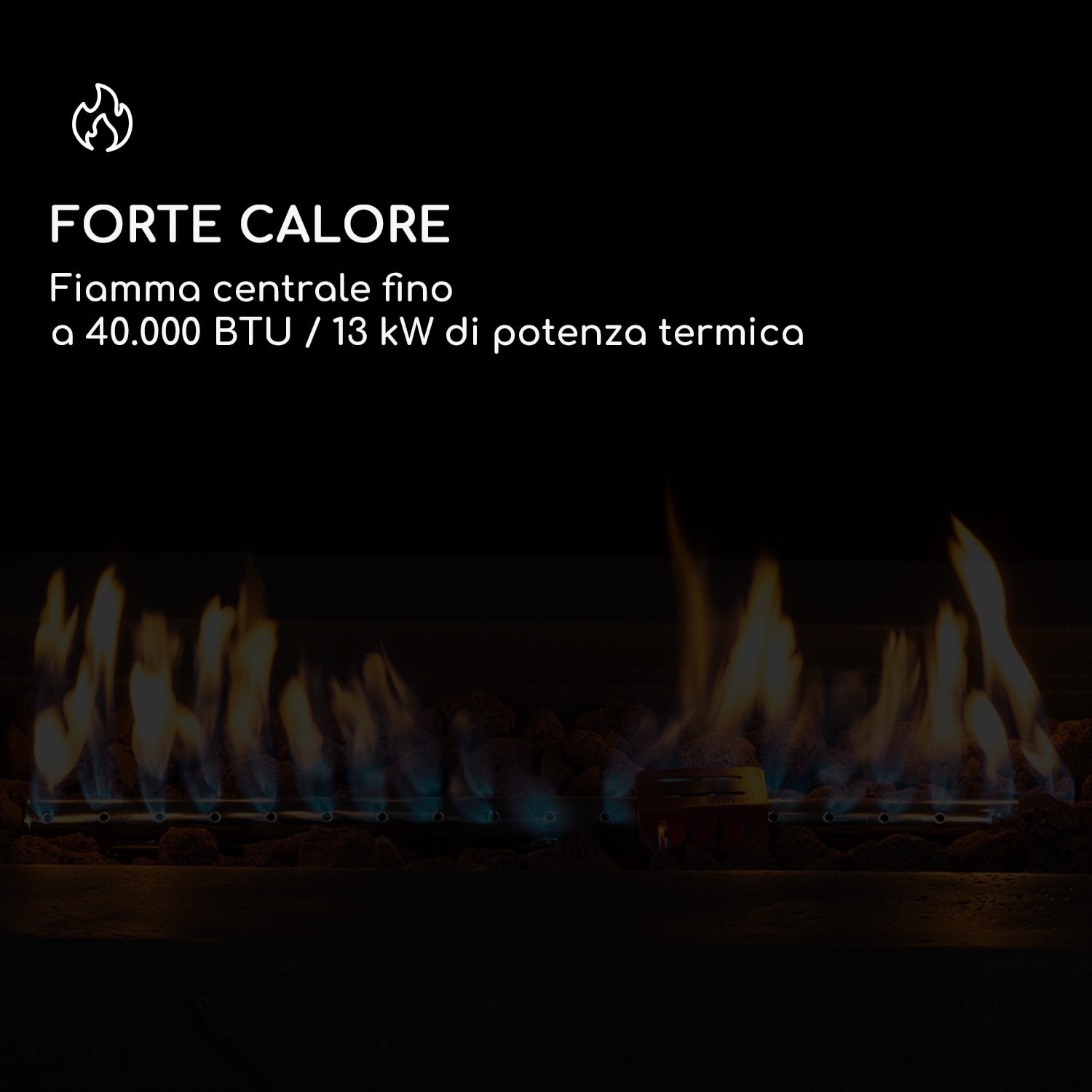 Braciere a gas Anafi 40.000BTU/13kW Copertura Braciere in acciaio inossidabile  Grigio medio