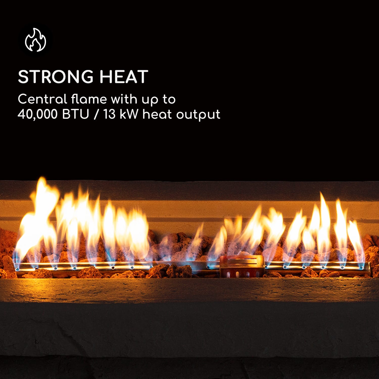 Anafi gashaard 40.000 BTU/13kW deksel roestvrijstalen brander  Beige Steen