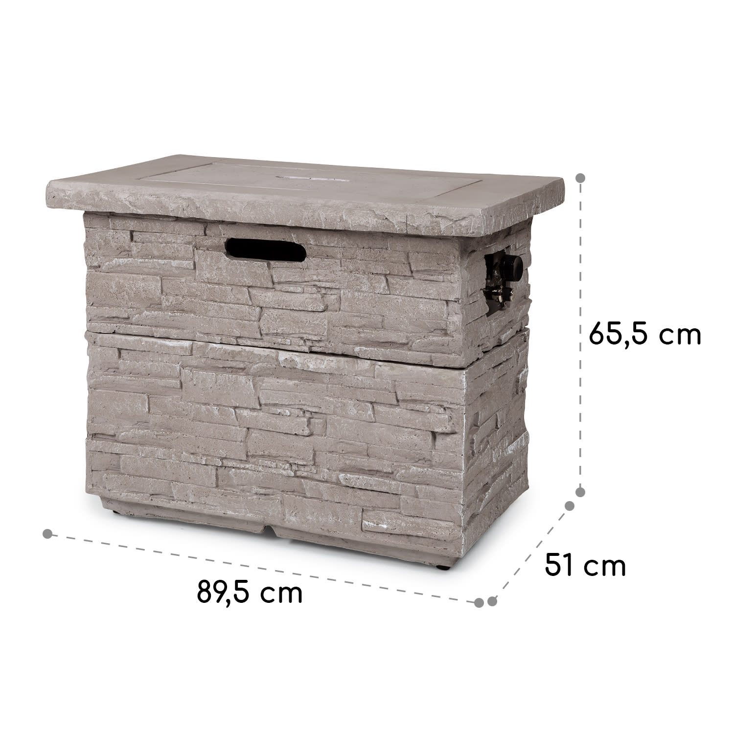 Anafi gashaard 40.000 BTU/13kW deksel roestvrijstalen brander  Beige Steen