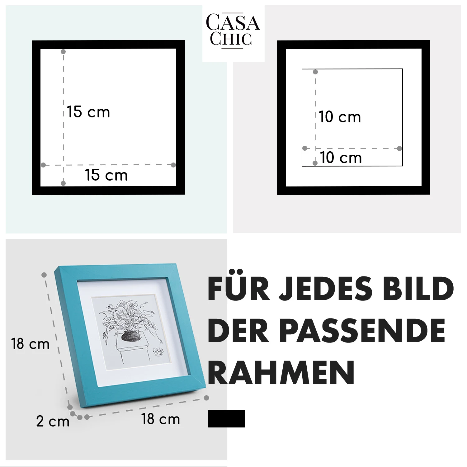 Rubal Casa Chic        Clapton Bilderrahmen quadratisch 15 x 15 cmQA 5555