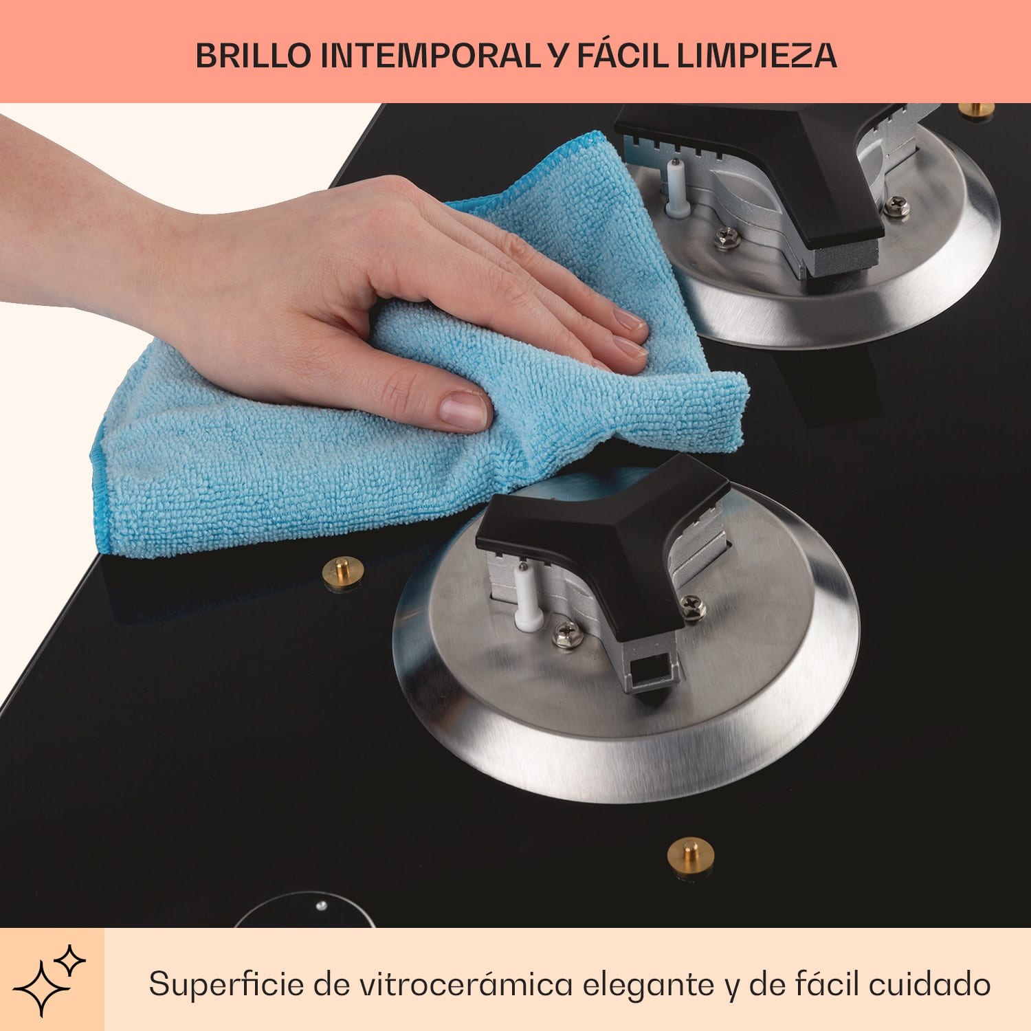 Trifecta 3 Placa de gas de 3 quemadores de alta potencia, normal y auxiliar  