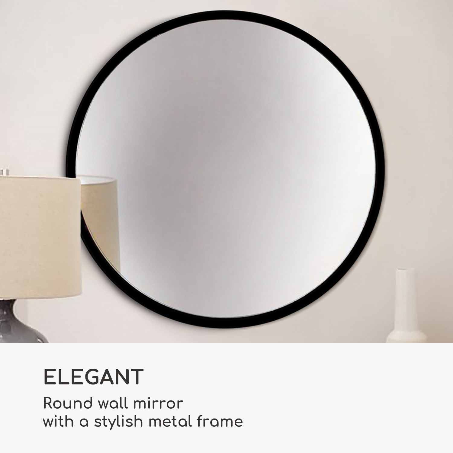 Fournier, lustro ścienne, metalowa rama, okrągłe, Ø 58,8 cm 