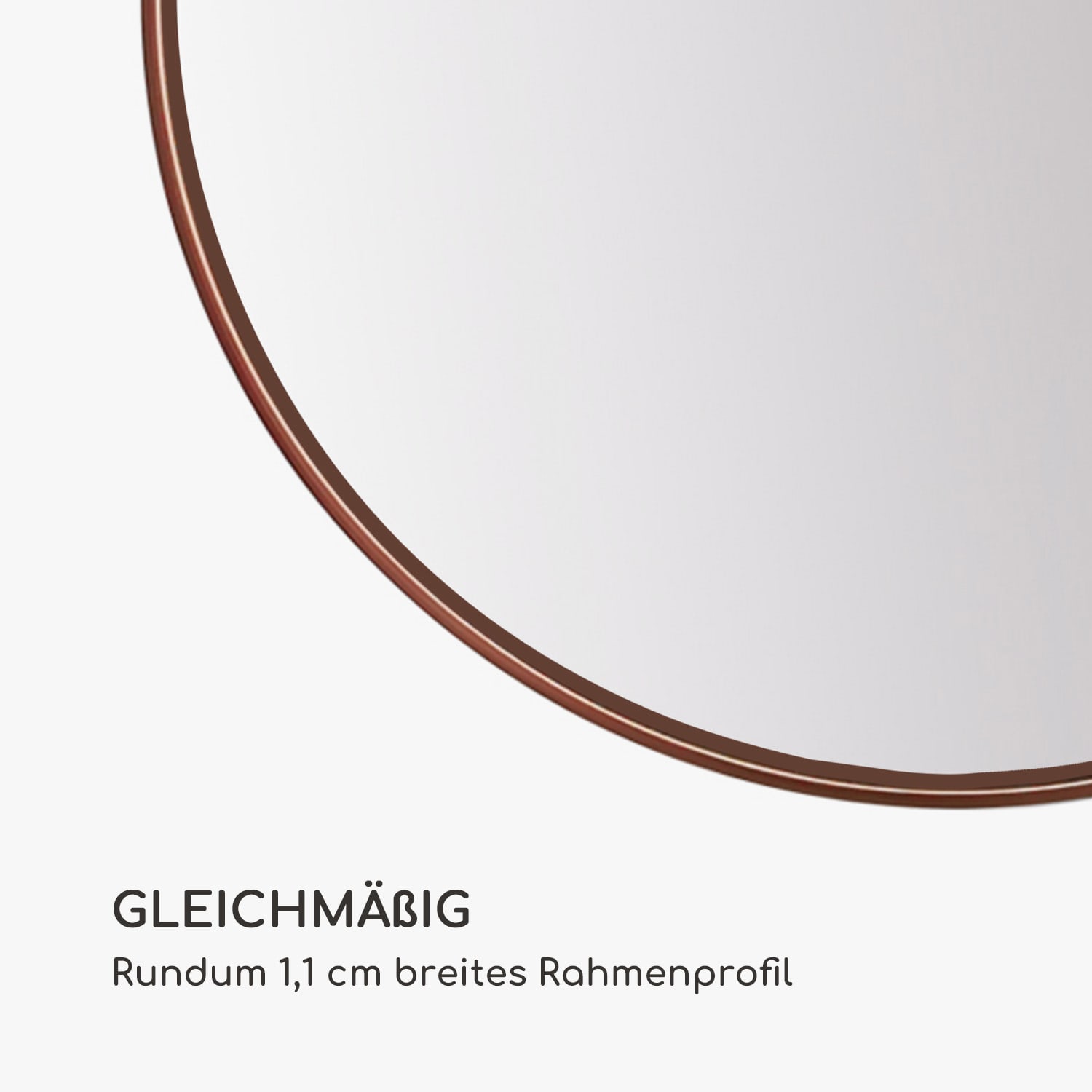 Fournier Wandspiegel Metallrahmen rund 58,8 x 58,8 cm